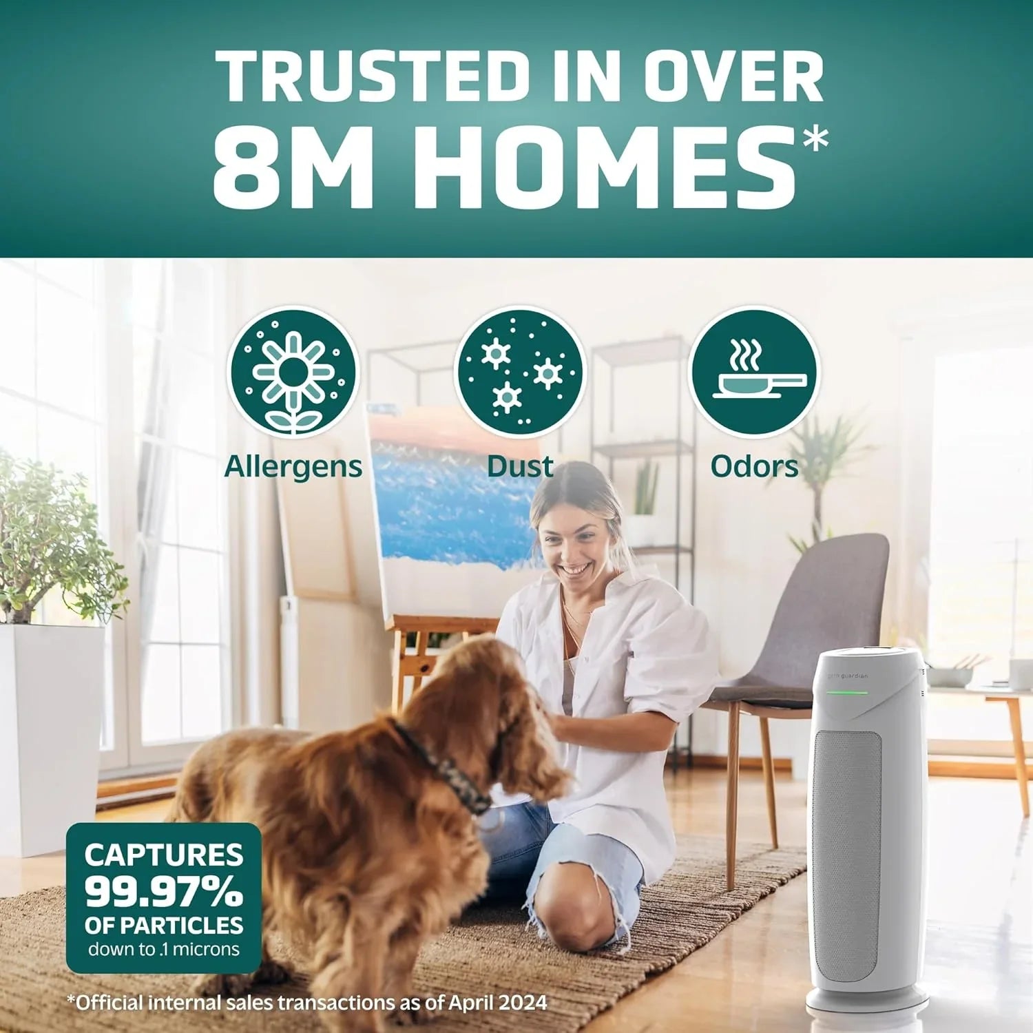 Purificateur d'air domestique avec filtre HEPA pur