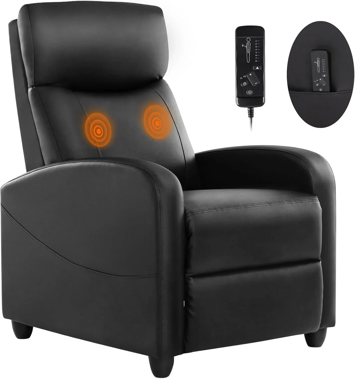 Fauteuil inclinable de massage pour adultes, siège de cinéma maison réglable, fauteuil inclinable en tissu moderne