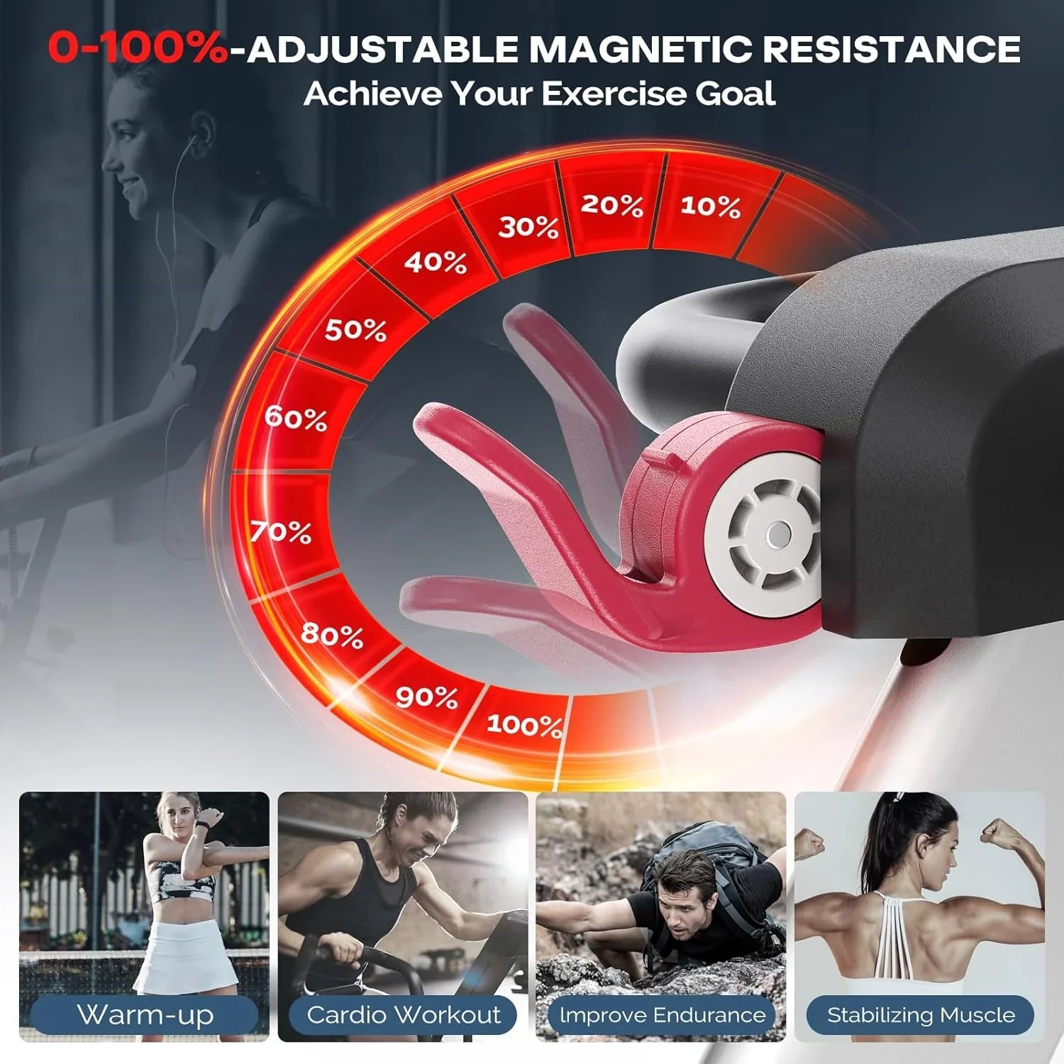 Vélo d'appartement Sperax, vélos stationnaires pour la maison, vélo d'intérieur, vélo de spinning avec siège confortable et écran LED