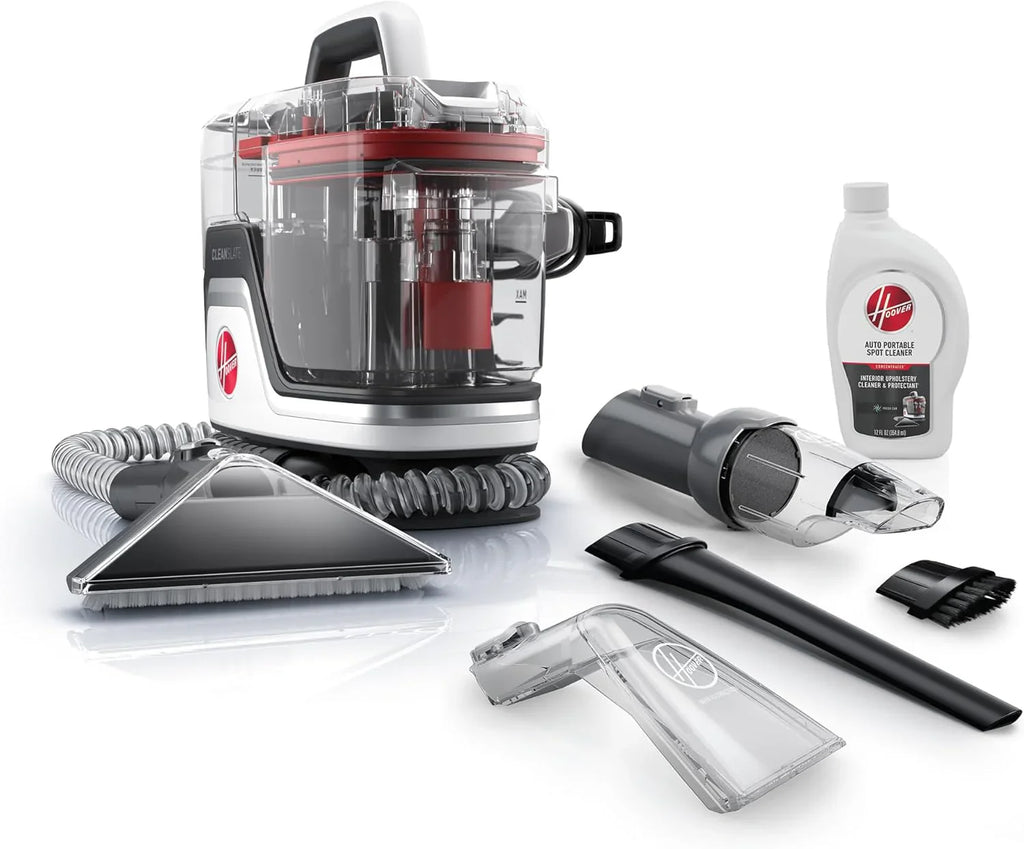 Nettoyeur de tapis et de tissus d'ameublement portable Hoover CleanSlate Plus avec aspiration puissante et plusieurs outils
