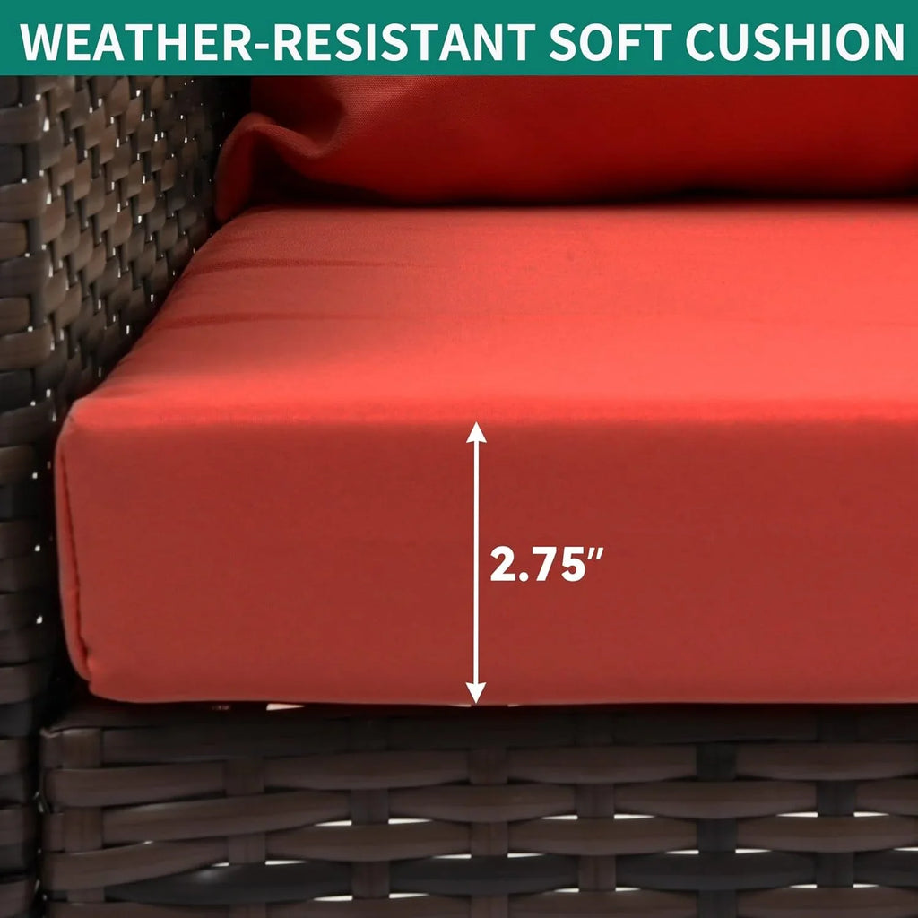 YITAHOME Balancelle suspendue pour porche, 3 places, banc d'extérieur en osier