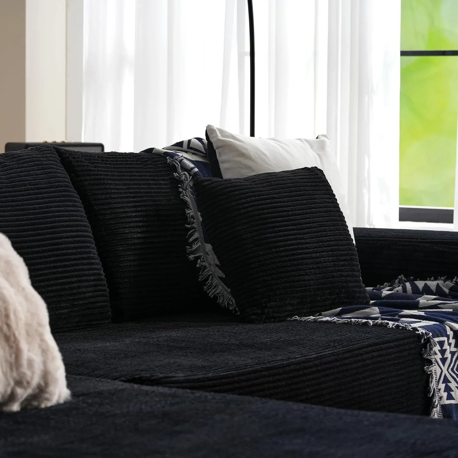 Canapé Ovios 104" Cloud Section Fauteuil en L, canapé modulaire moderne