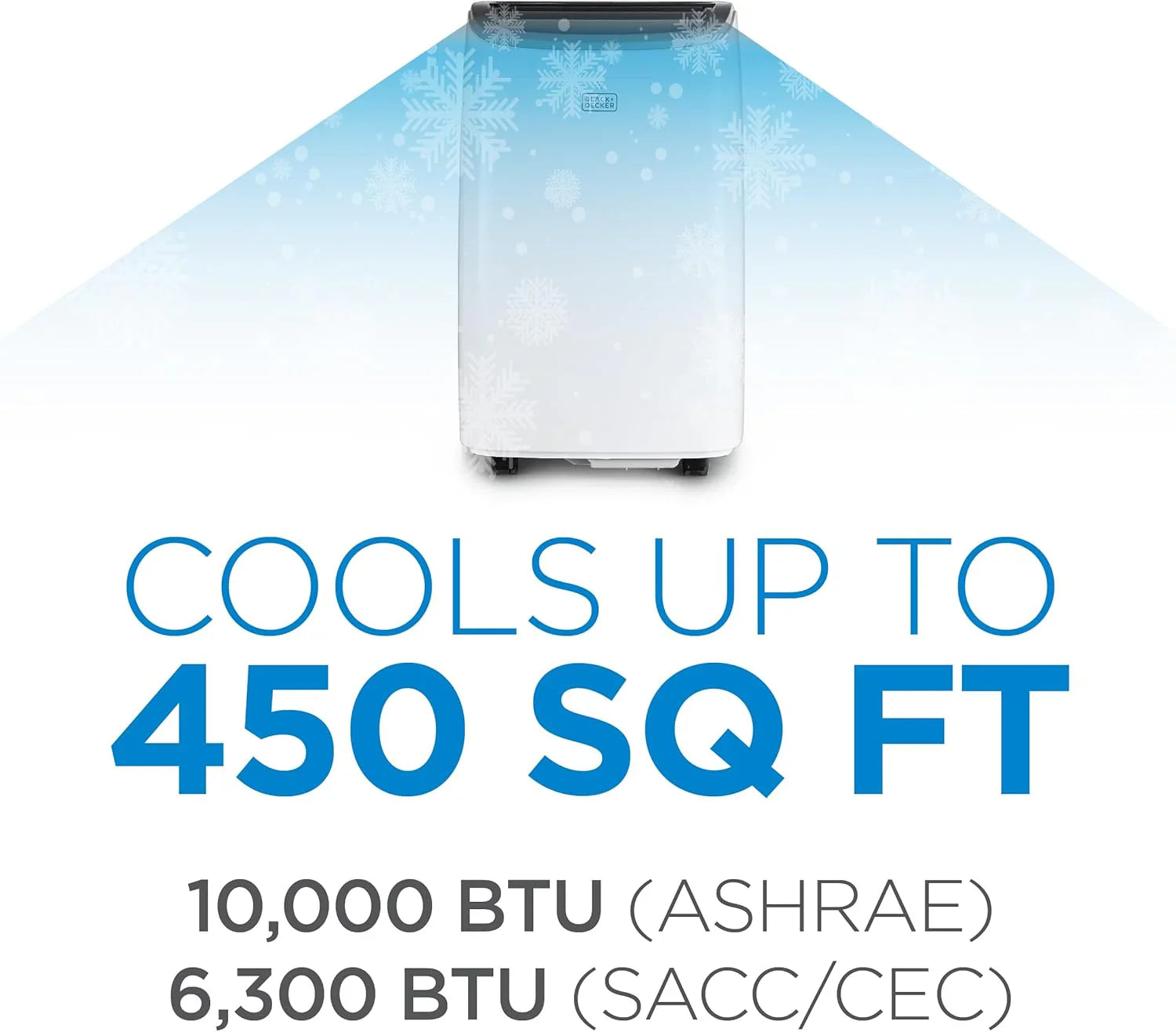 Climatiseur portatif BLACK+DECKER 10 000 BTU pour pièces jusqu'à 450 pi² avec télécommande