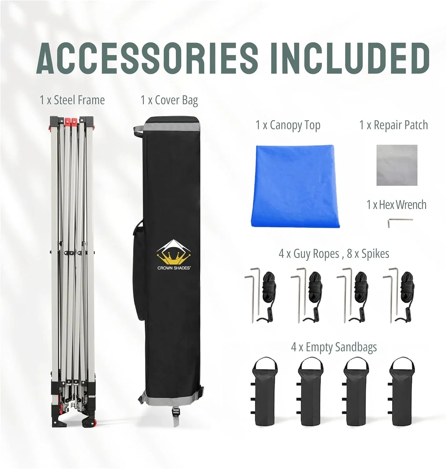 Auvent pop-up 10x10 - Installation en un clic - Tente de plage - Parasol extérieur avec dessus argenté, 3 hauteurs et 4 poches à sable