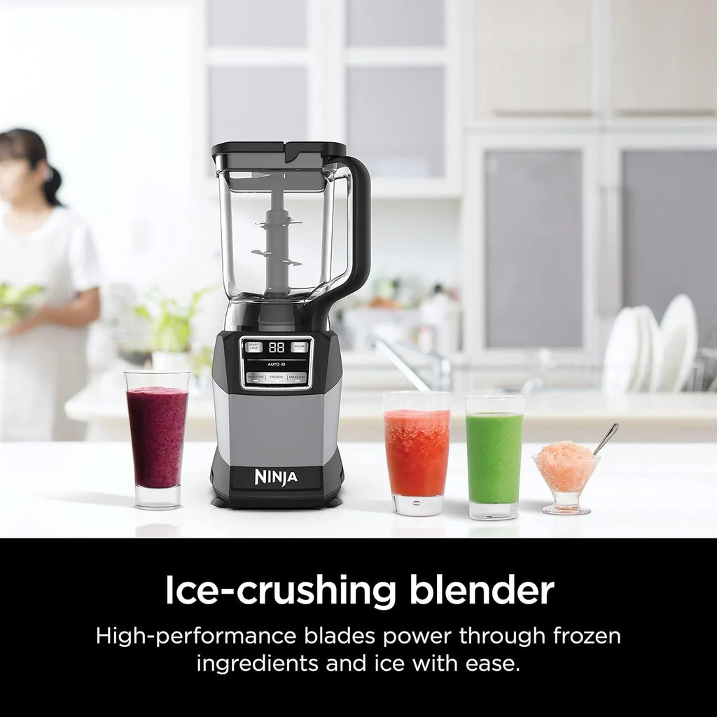 Mélangeur compact Ninja Blender pour smoothies, pâtes et boissons glacées avec Auto-IQ, bol mélangeur de 2 040 g*