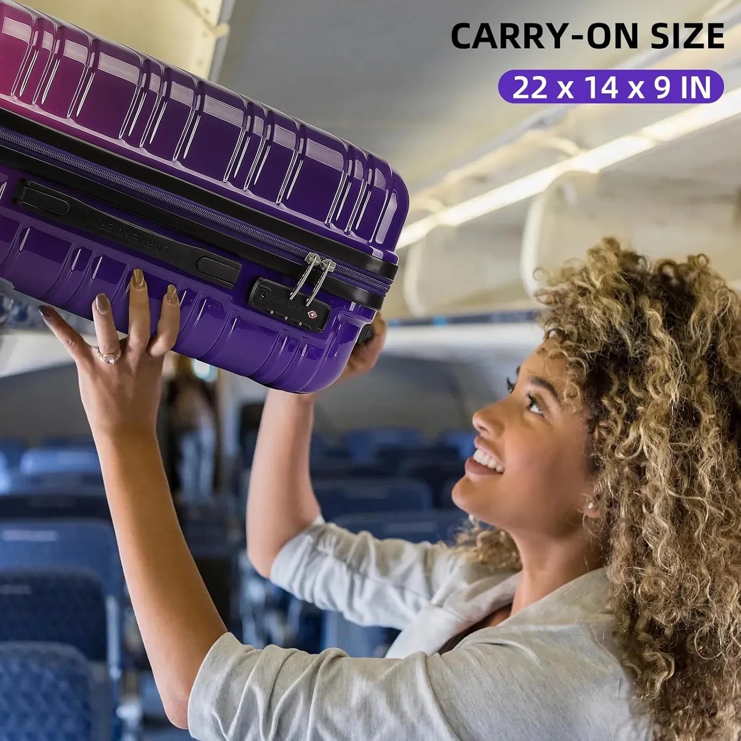 Ensemble de bagages 6 pièces, ensemble de valises rigides extensibles avec roulettes pivotantes, ensemble de bagages à roulettes légers