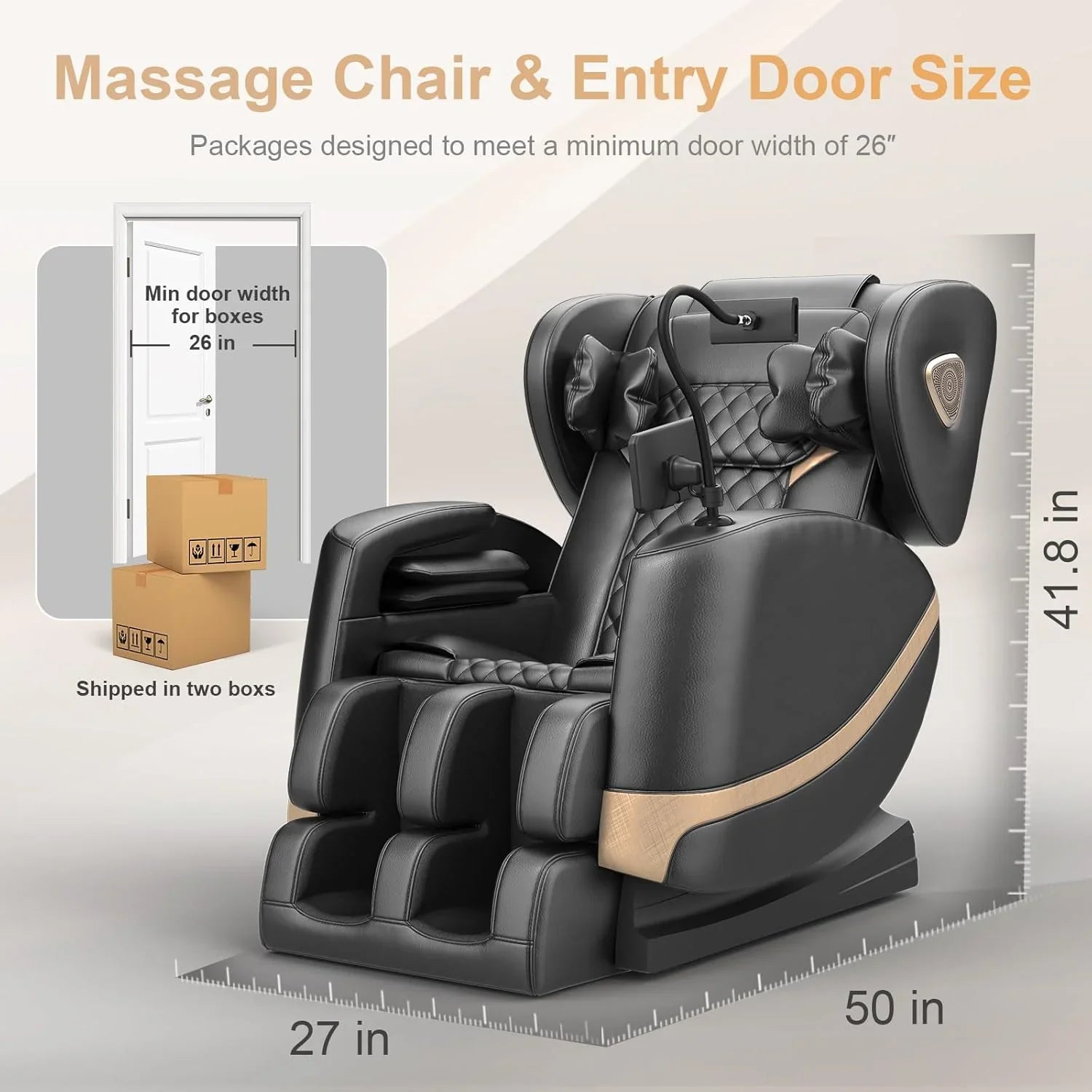 Fauteuil de massage complet 2025, massage zéro gravité, avec 10 rouleaux fixes, chauffant, massage des pieds