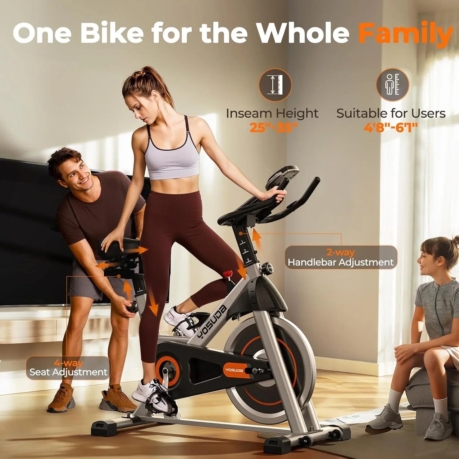 Vélo de fitness de marque Arita Tapis de course de fitness fixe à domicile Conception silencieuse, support pour tablette