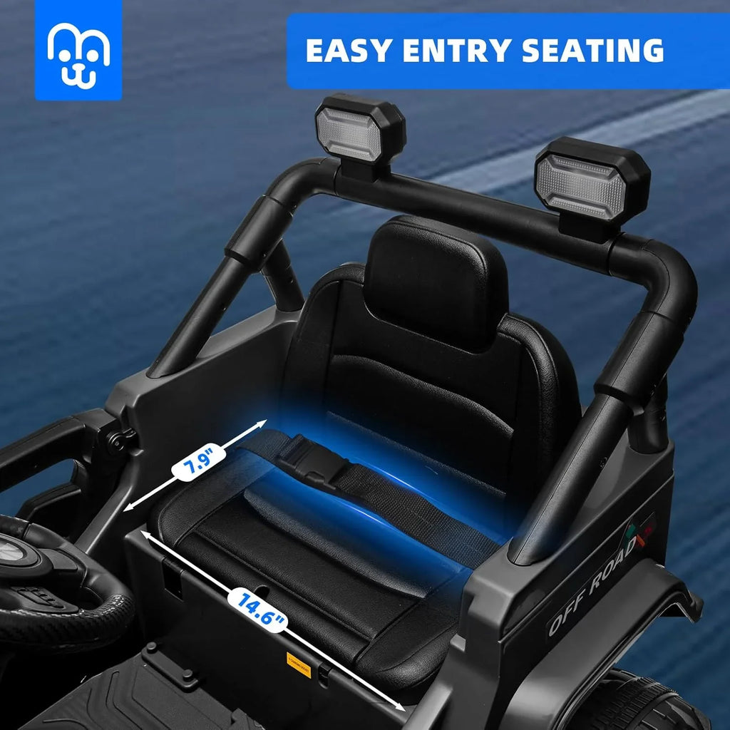 Voiture électrique 12 V pour enfants, camion télécommandé, deux moteurs 35 W