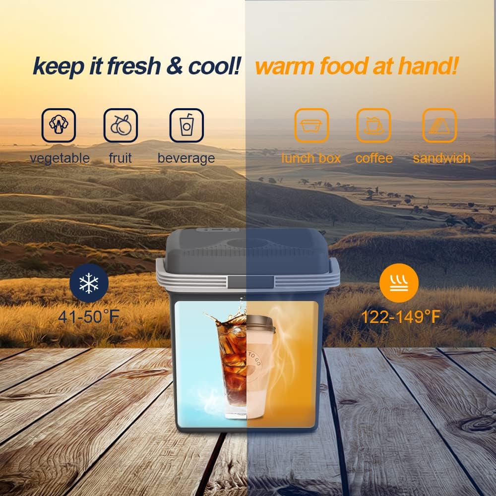 Glacière et chauffage électriques 28QT/26L, réfrigérateur de voiture portable (48℉~139℉), prise de glacière de voiture, glacière électrique de voiture AC/DC