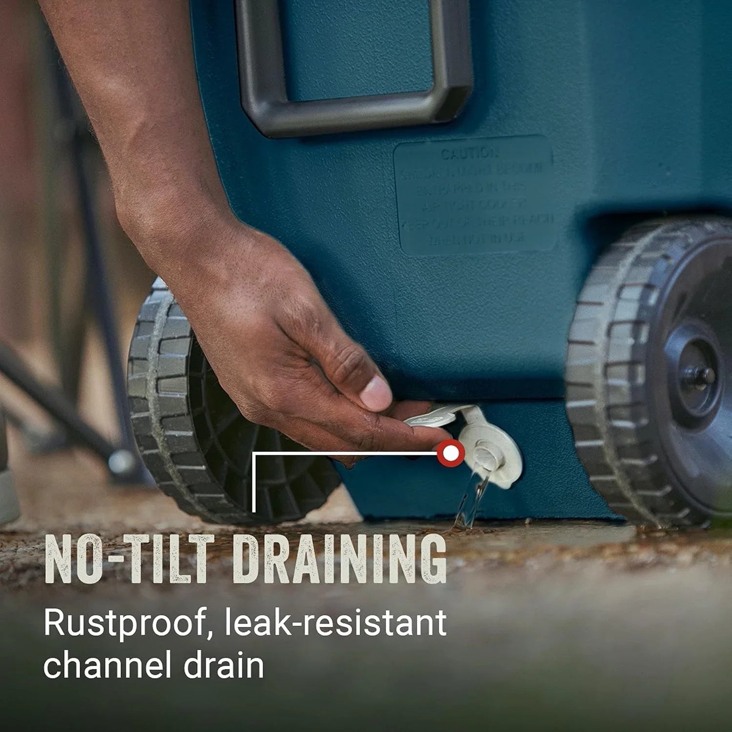 Glacière portable isotherme à roulettes Coleman, glacière rigide d'extérieur étanche, conserve la glace jusqu'à 5 jours, 100 litres