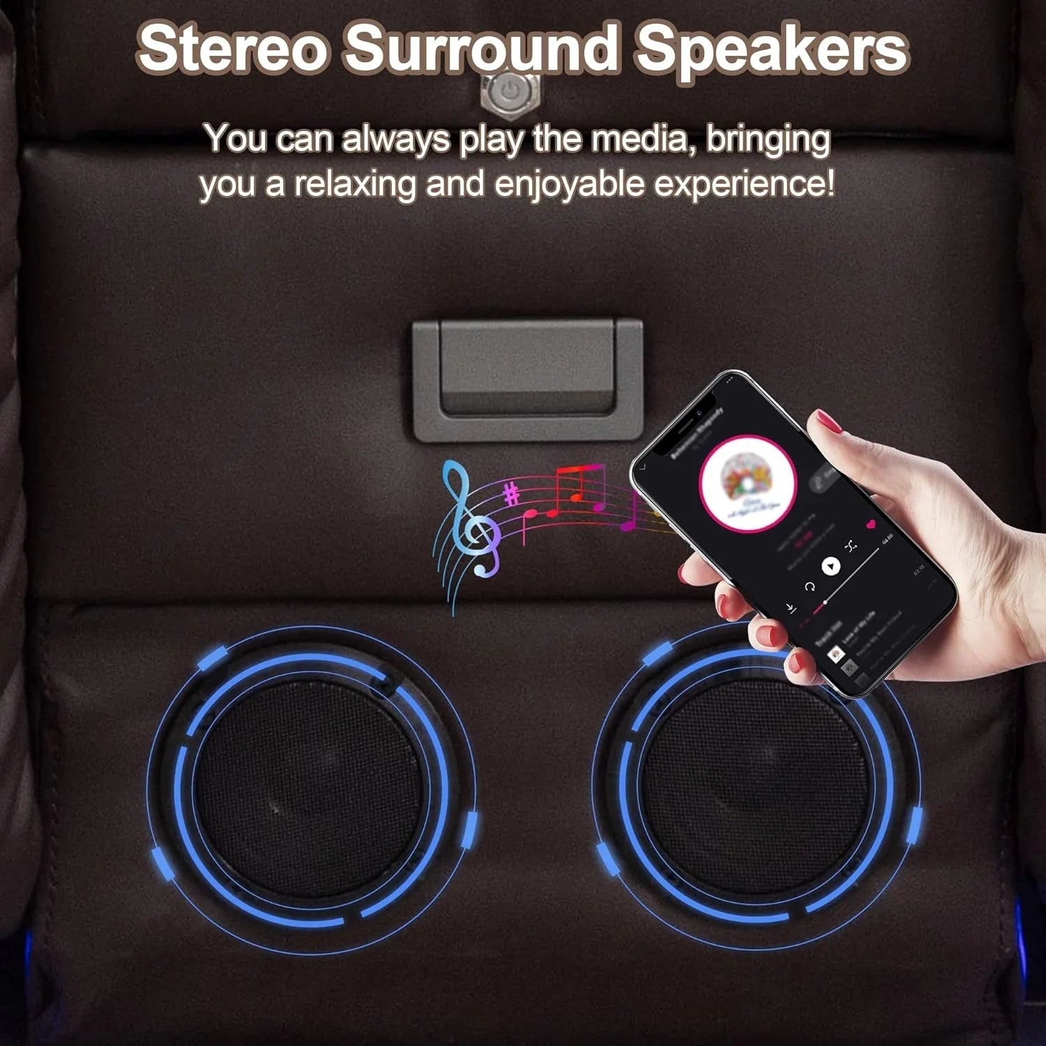 Canapé inclinable électrique TUNYI avec fonctions massage et chauffage, siège home cinéma avec console, canapé inclinable électrique pour camping-car