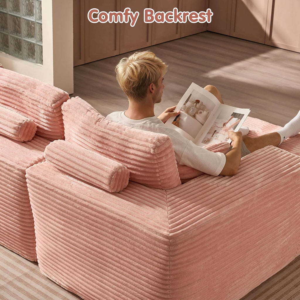 Canapé Ovios 104" Cloud Section Fauteuil en L, canapé modulaire moderne