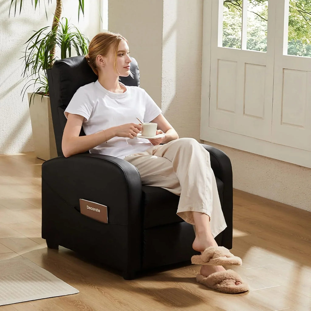 Fauteuil inclinable de massage pour adultes, siège de cinéma maison réglable, fauteuil inclinable en tissu moderne