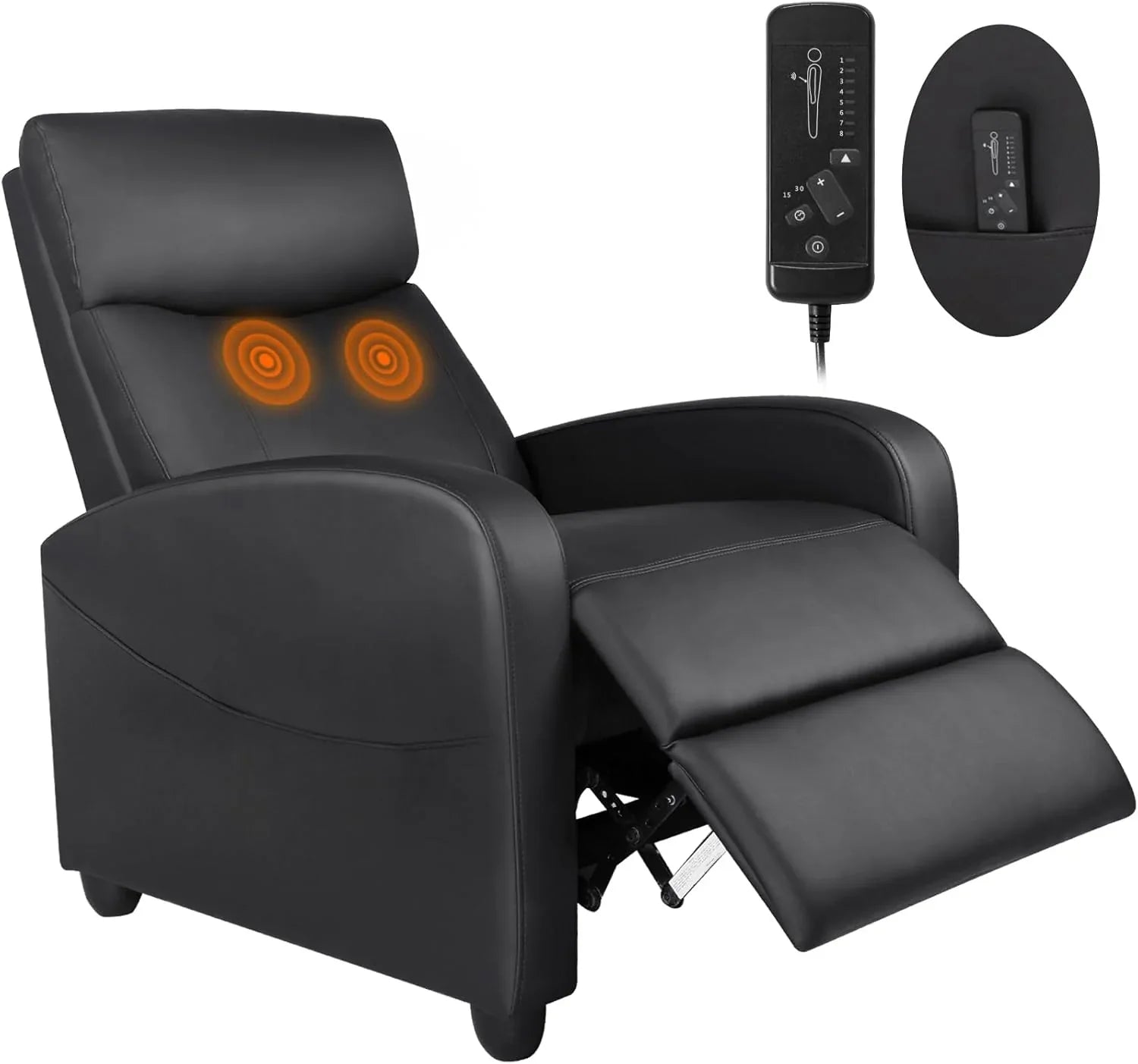Fauteuil inclinable de massage pour adulte Sweetcrispy, siège de cinéma maison réglable avec support lombaire