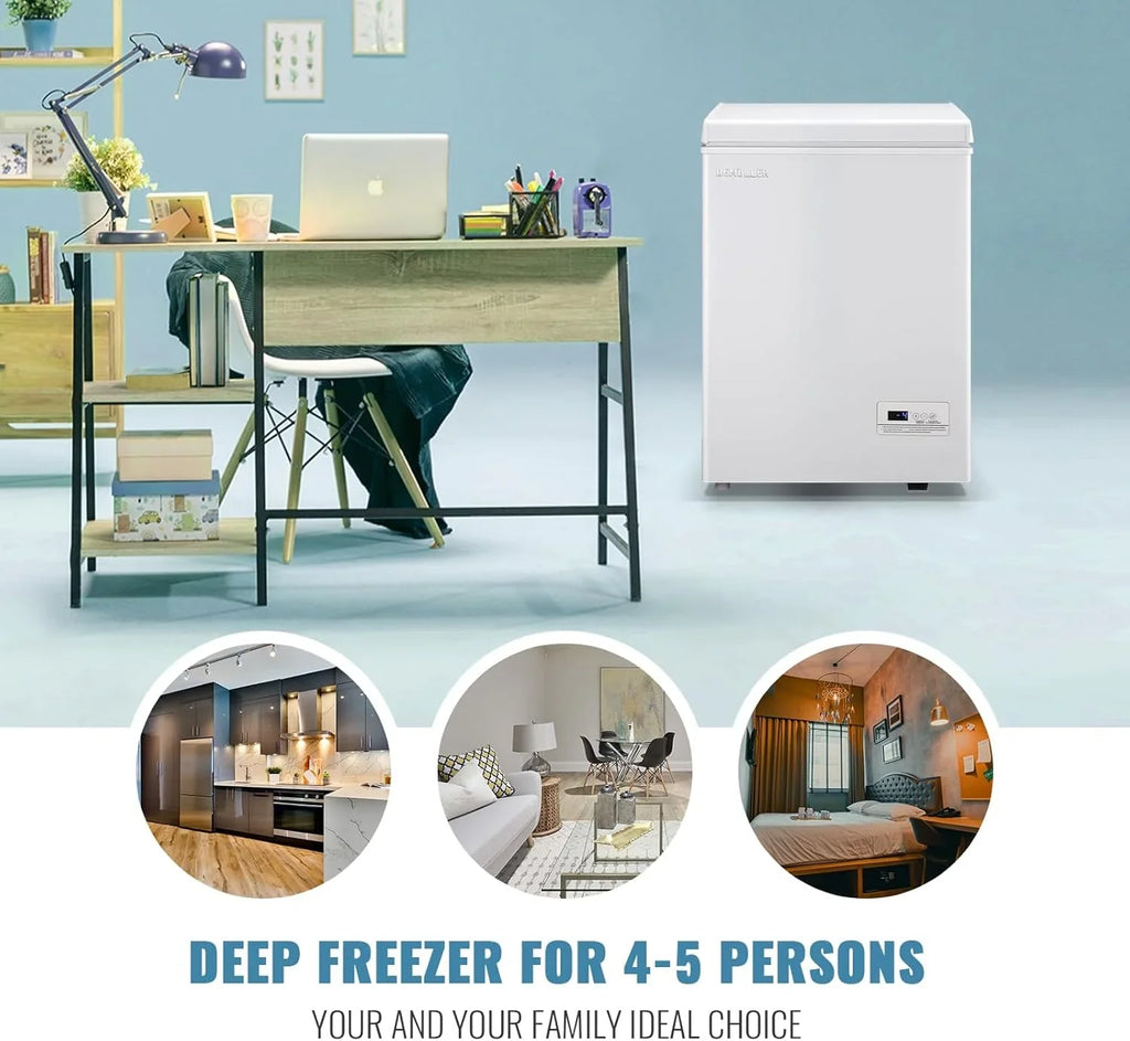 Congélateur vertical de 5,0 pieds cubes, congélateur autonome, mini-congélateur compact à chargement par le haut