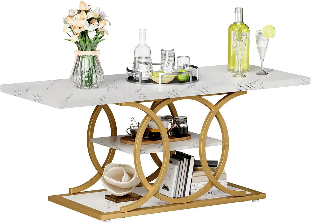 Table basse de style campagnard avec rangement GiftGo, style industriel