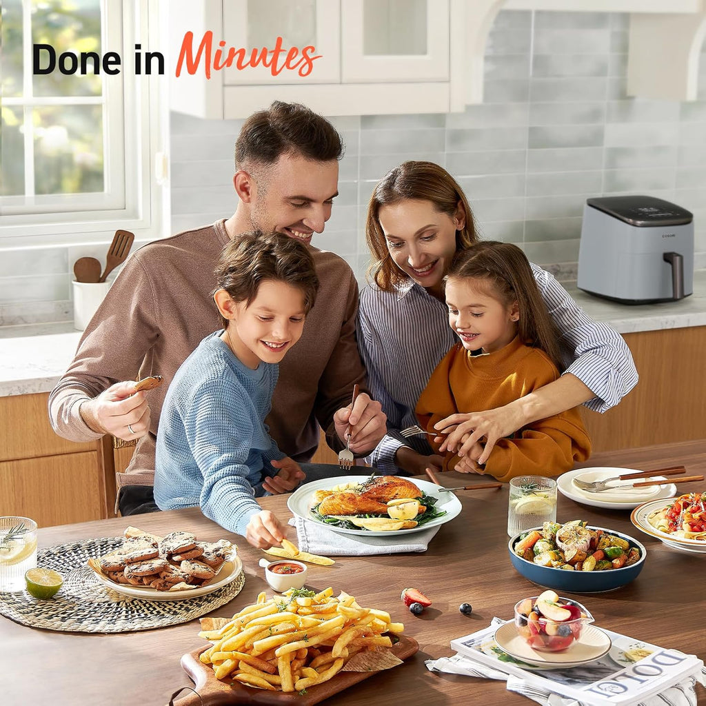 Friteuse à air 9 en 1 COSORI, compacte et grande capacité, 6 pintes, mode turbo rapide, chauffage précis de 90 à 450 °F