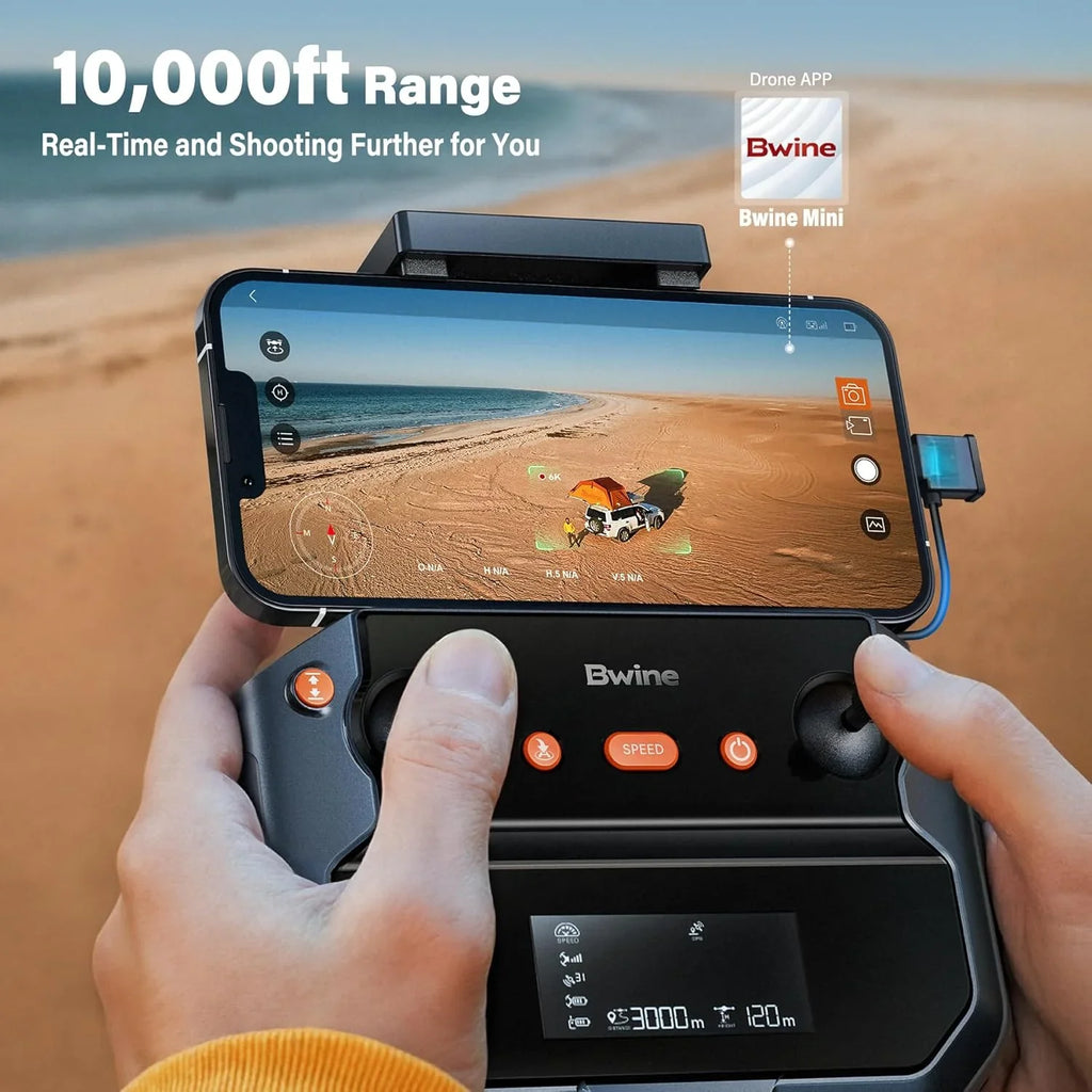 Drone de caméra spécifique pour adultes avec photographie aérienne 4K UHD, cardan 3 axes et contrôle à 10 000 pieds