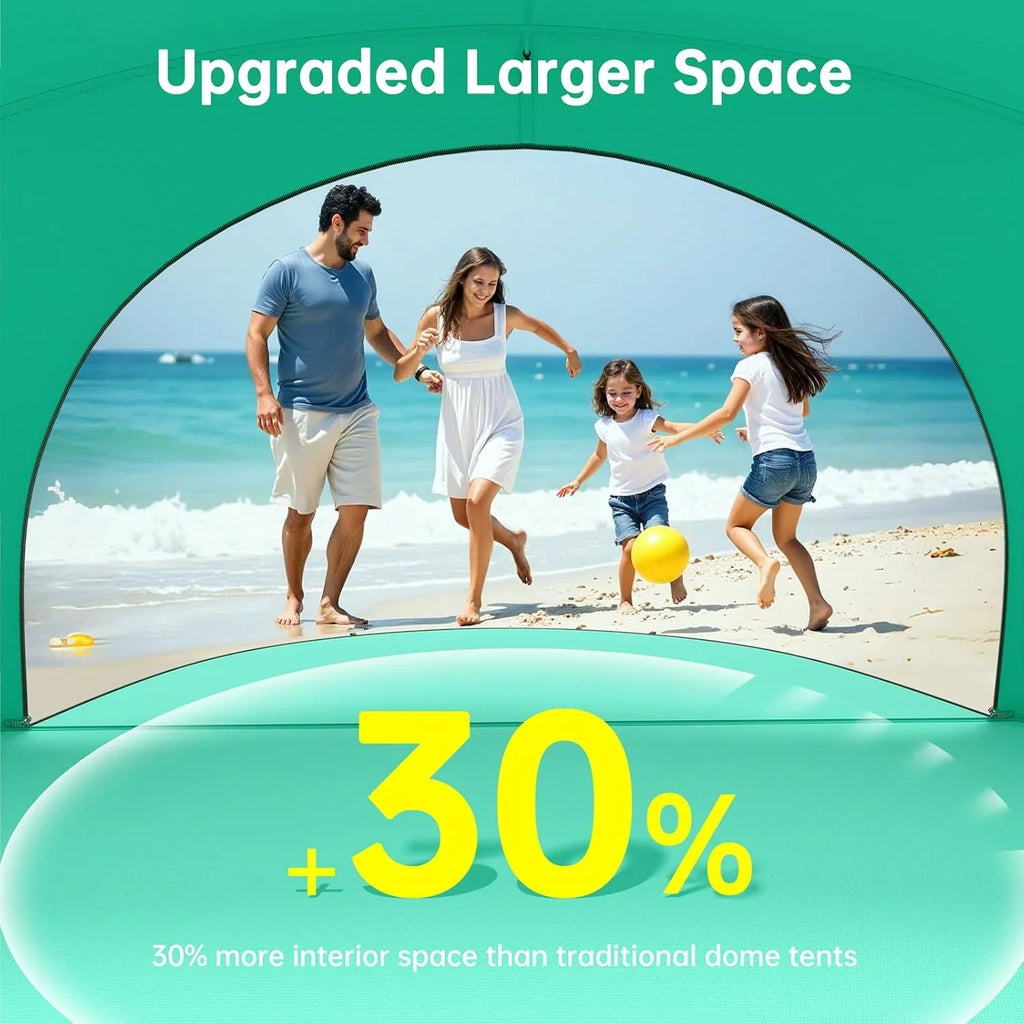 Parasol de plage, tente pare-soleil de plage avec protection UV UPF50+