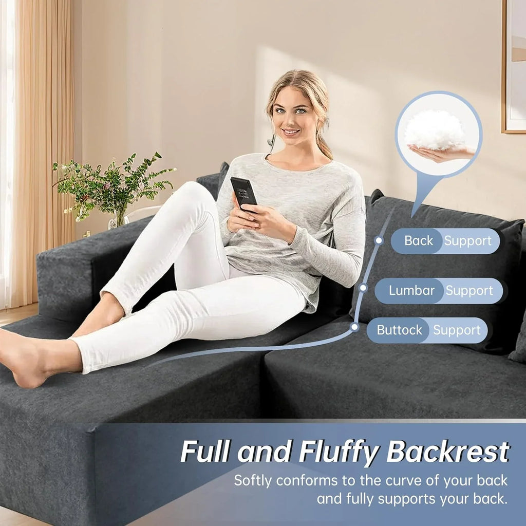 Canapé-lit gigogne de 60 pouces, canapé en mousse à mémoire de forme avec 2 oreillers, lit futon, lit d'appoint et canapé-lit,