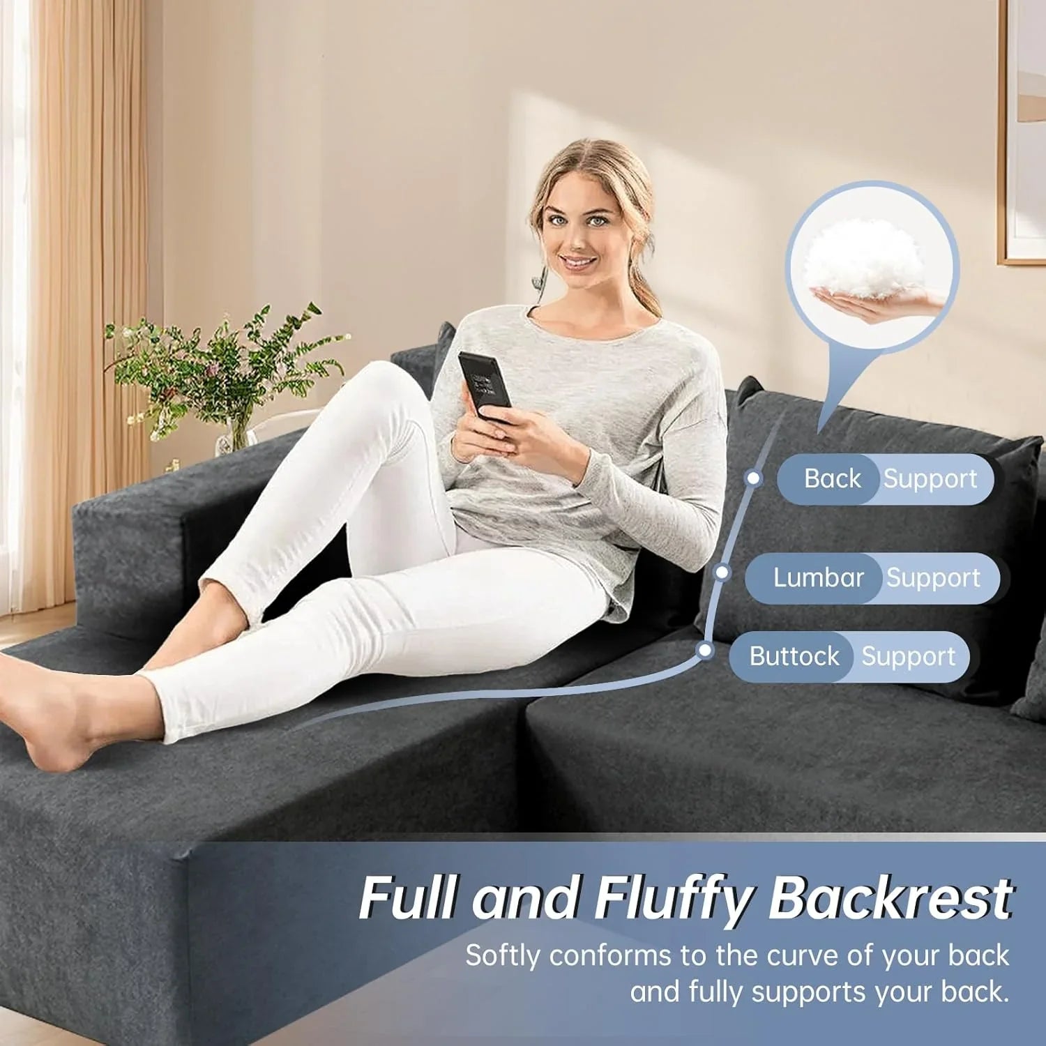 Canapé-lit gigogne de 60 pouces, canapé en mousse à mémoire de forme avec 2 oreillers, lit futon, lit d'appoint et canapé-lit,