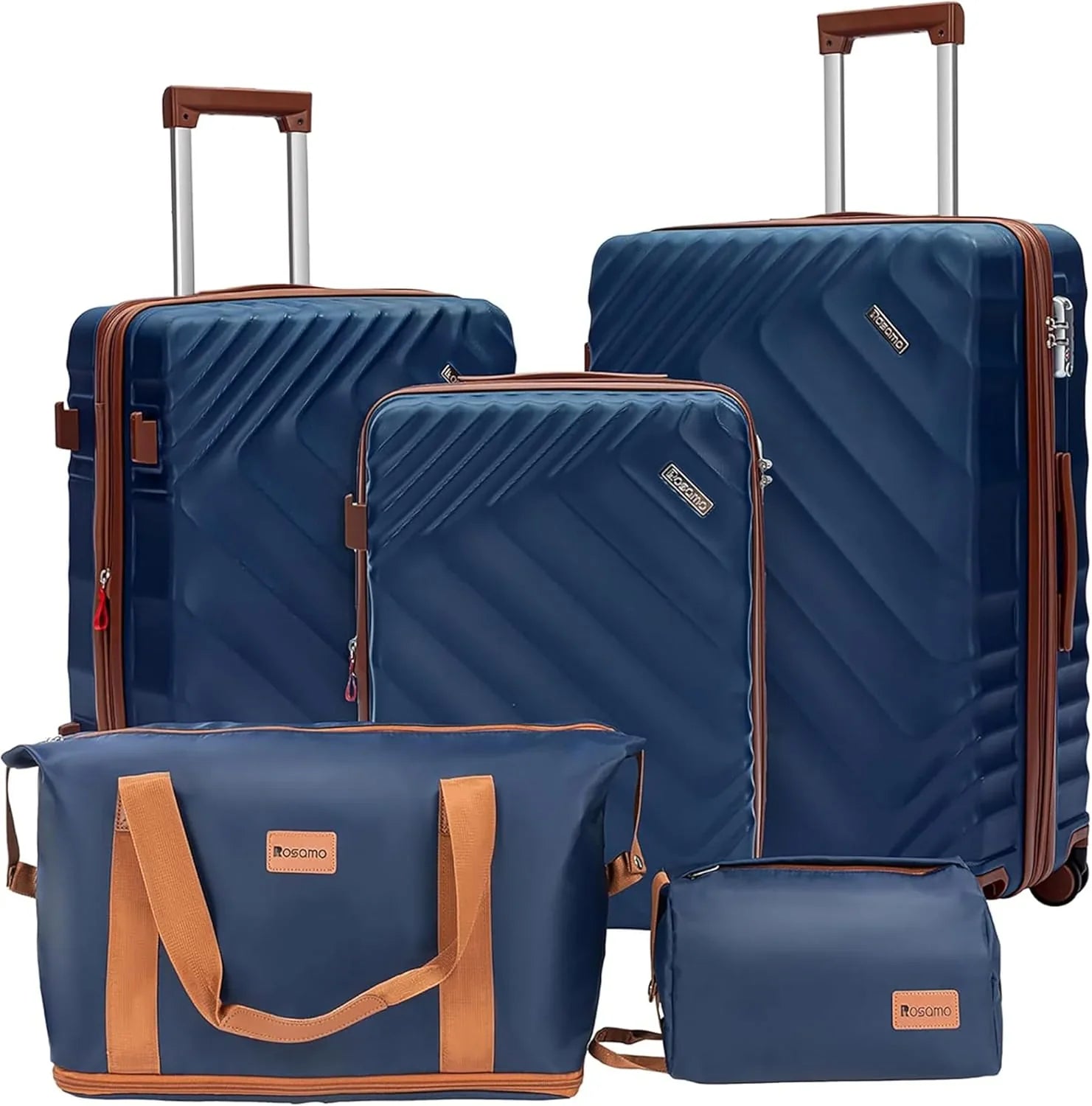 Ensemble de bagages 5 pièces valise extensible 22x14x9 certifié aviation ensemble de voyage étanche durable