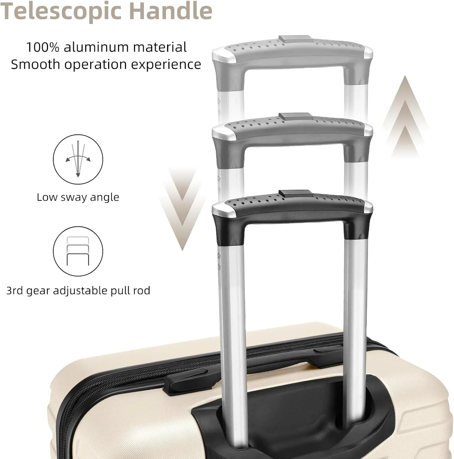 Ensemble de bagages à main légers et extensibles à coque rigide de 6 pièces