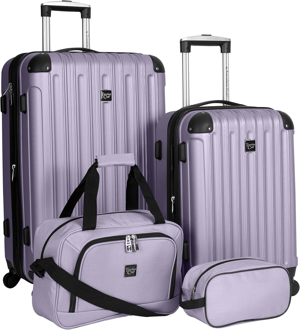 Valises de voyage rigides, lilas, lot de 4