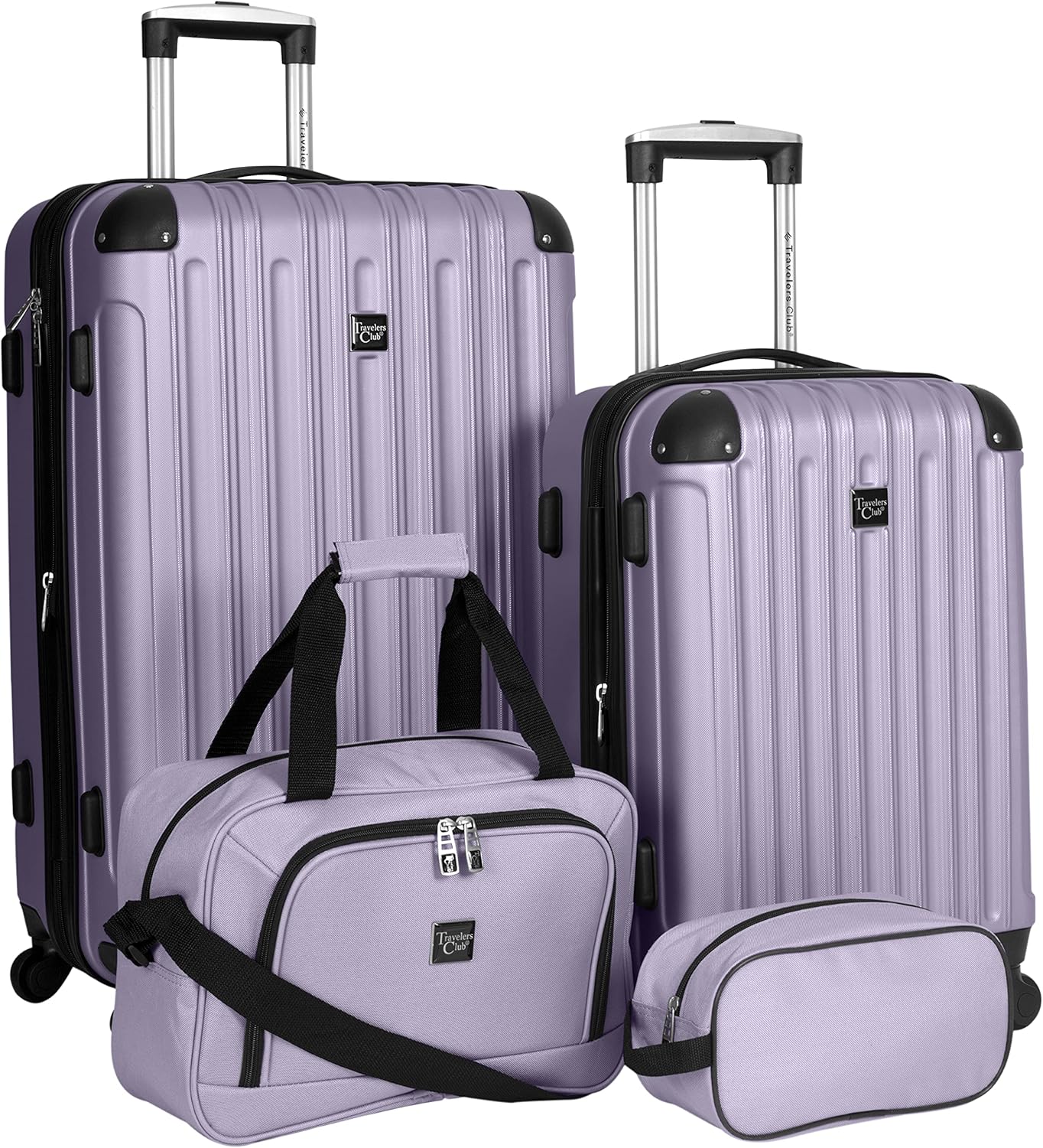 Valises de voyage rigides, lilas, lot de 4