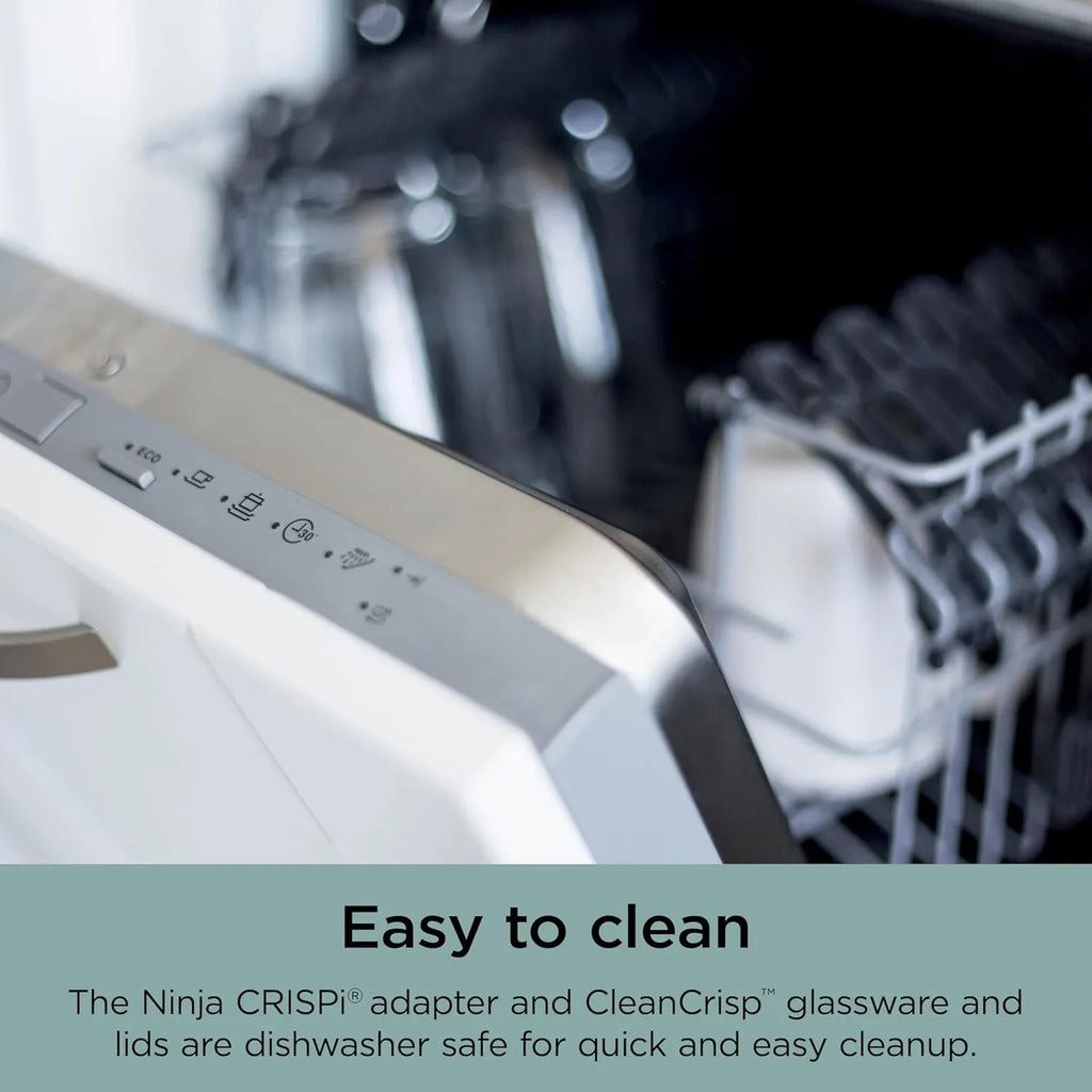 Ninja Crispi Friteuse à air portative en verre 4-en-1
