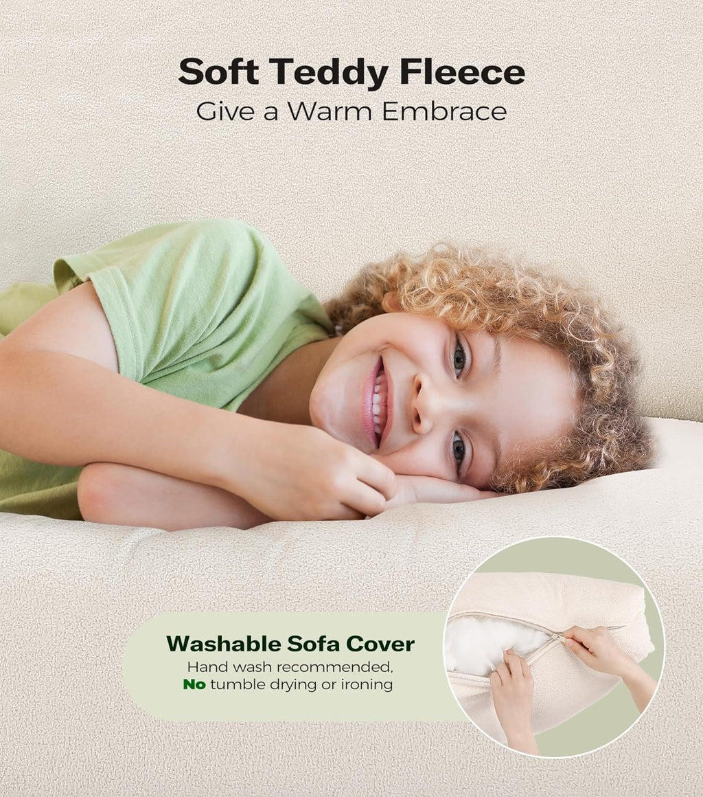 Causeuse de 51 pouces, causeuse confortable en velours côtelé