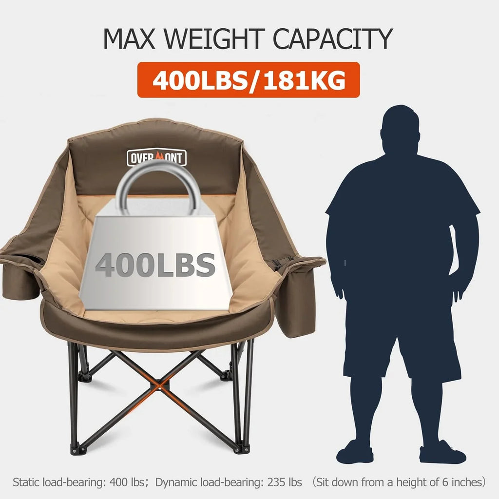 Chaise de camping double extra large - Canapé confortable pour 2 personnes, causeuse pour adulte - Chaise de jardin robuste