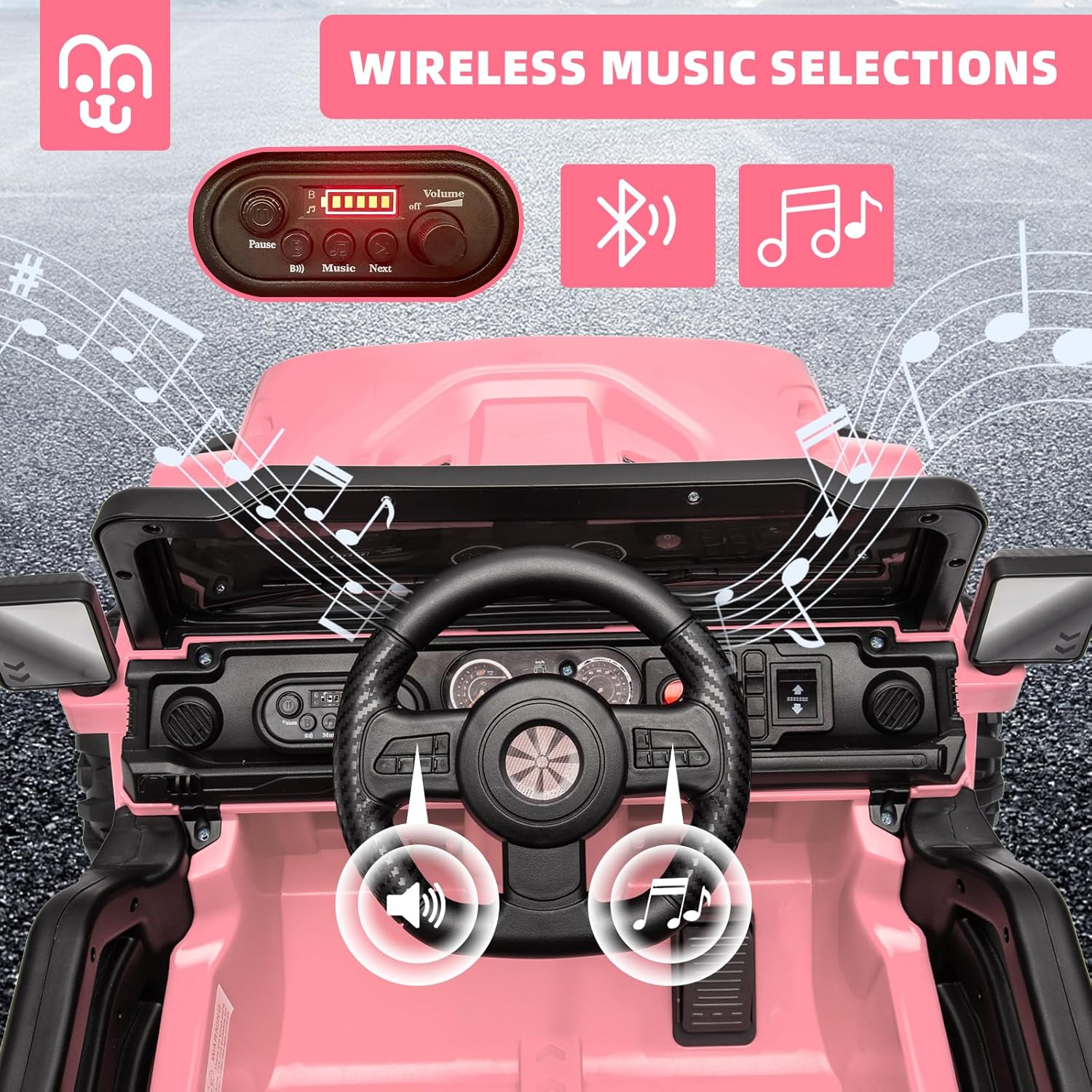 Voiture électrique 12 V pour enfants, camion télécommandé, deux moteurs 35 W