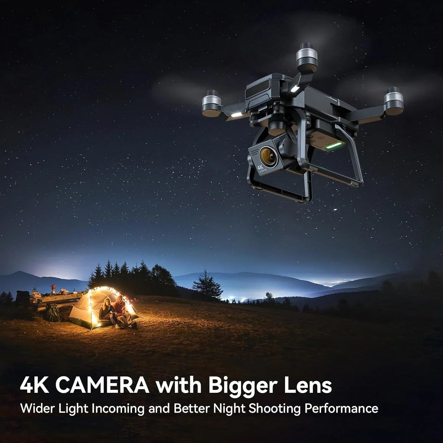 Drone de caméra spécifique pour adultes avec photographie aérienne 4K UHD, cardan 3 axes et contrôle à 10 000 pieds