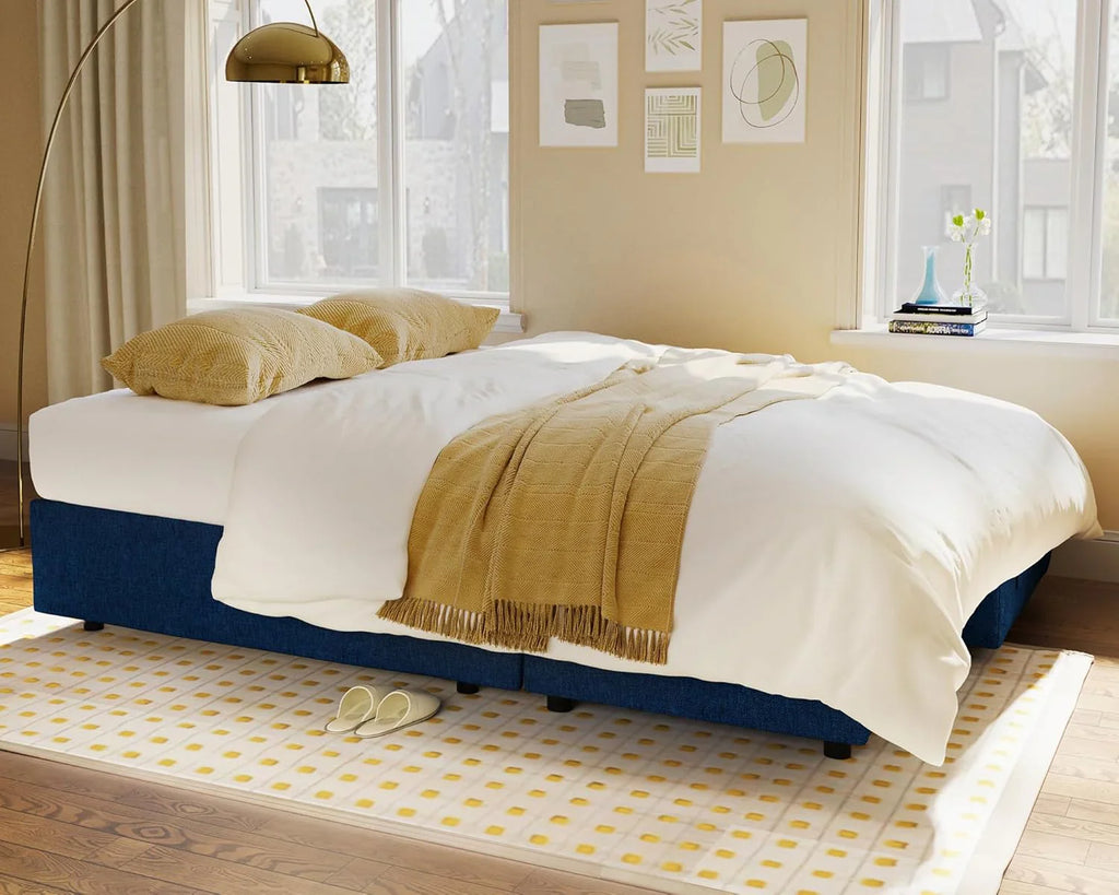 Canapé-lit VanAcc, canapé-lit avec méridienne de rangement - Canapé-lit 2 en 1 pour salon, canapé-lit confortable