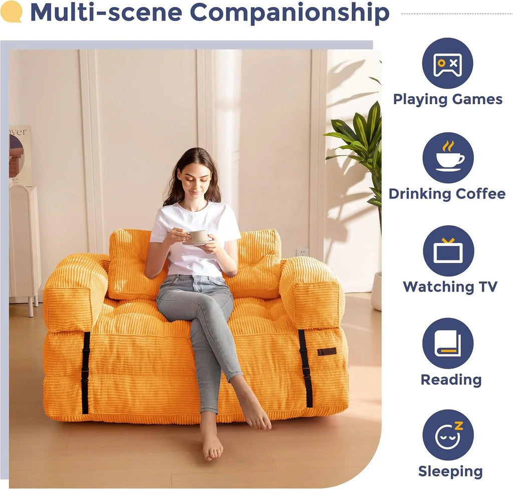 Canapé-lit pliant, canapé-lit convertible en L avec accoudoirs et oreillers