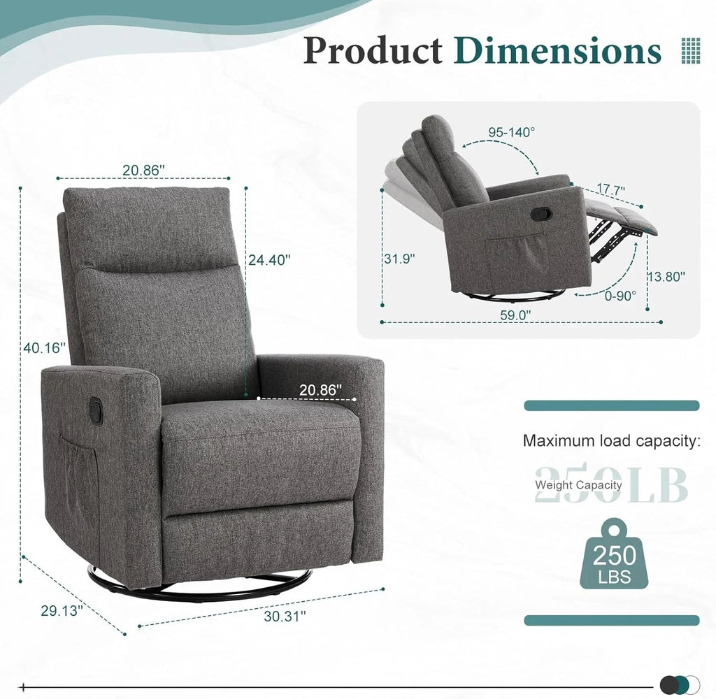 Adult recliner, living room massage recliner, adjustable home theater chair single sofa