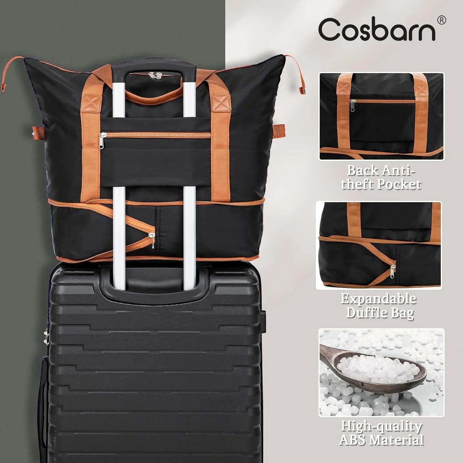 Ensemble de 5 bagages à roulettes, valise rigide en ABS avec roulettes pivotantes