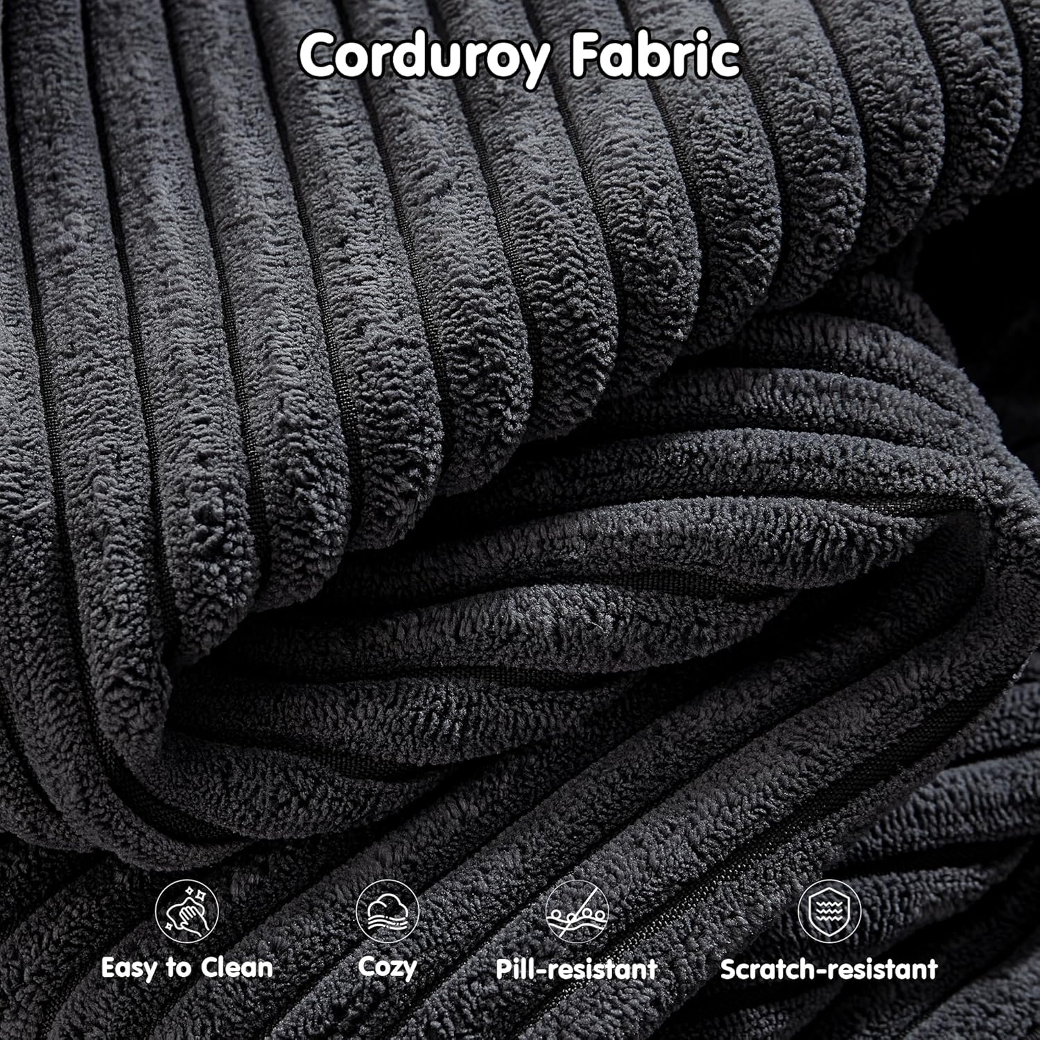 Canapé Ovios 104" Cloud Section Fauteuil en L, canapé modulaire moderne