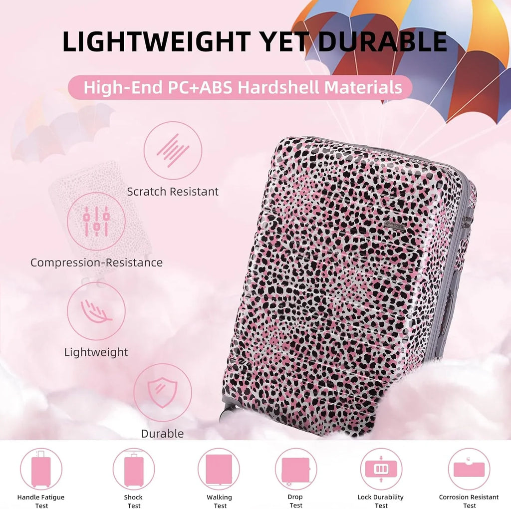 Ensemble de bagages 6 pièces, ensemble de valises rigides extensibles avec roulettes pivotantes, ensemble de bagages à roulettes légers