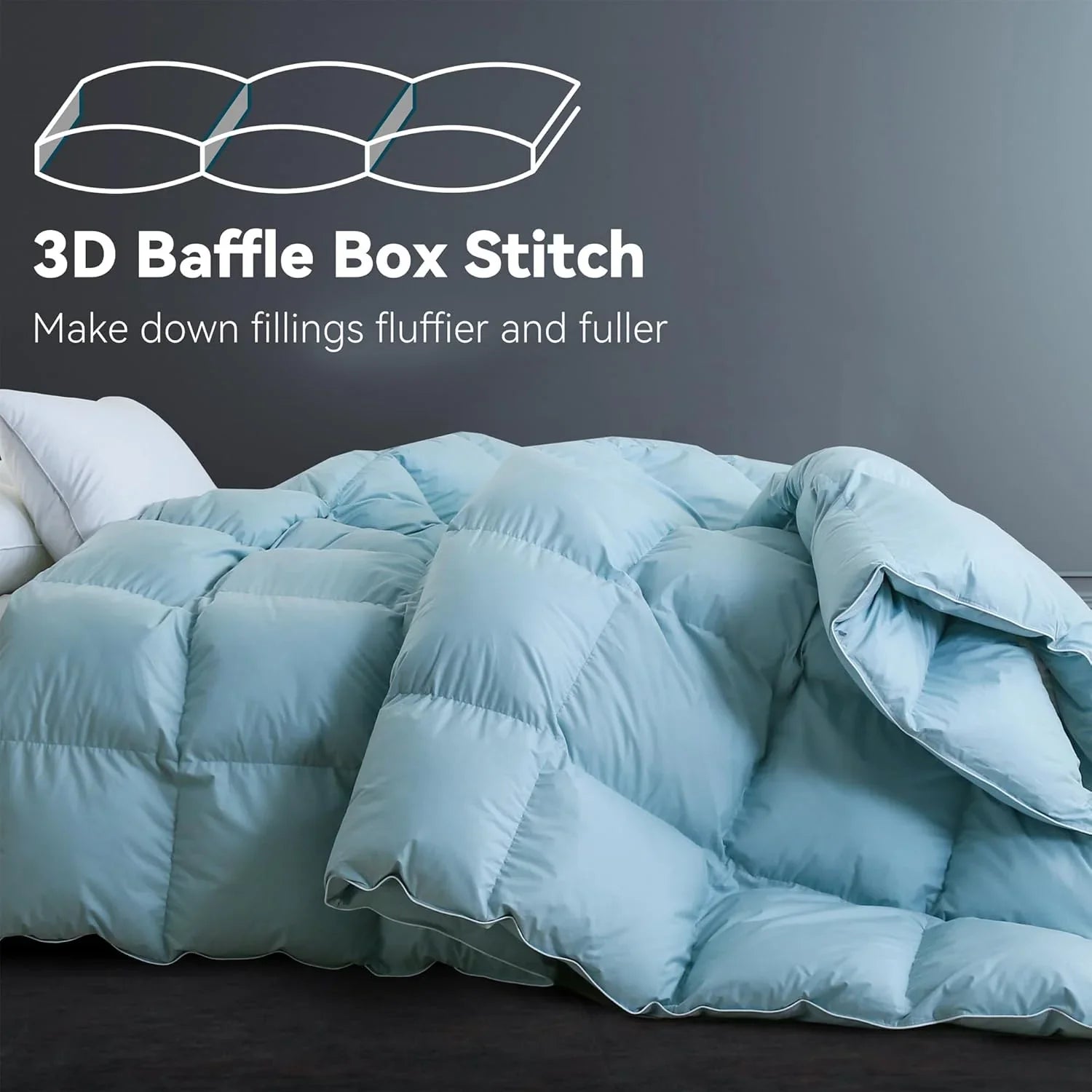 Couette en duvet de qualité supérieure avec design à cloisons 3D