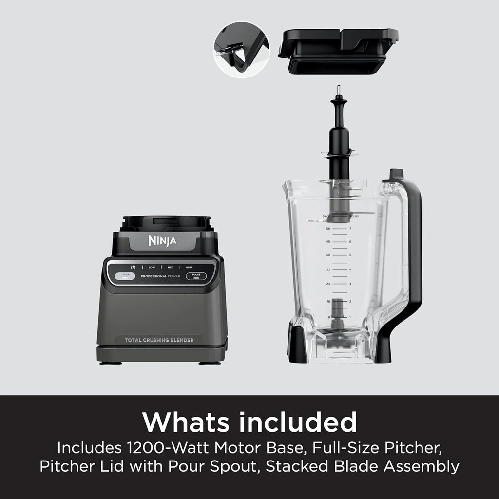 Mixeur compact professionnel Ninja BL660, 1 100 W, 3 fonctions, idéal pour les boissons glacées, les smoothies, les sauces et bien plus encore.
