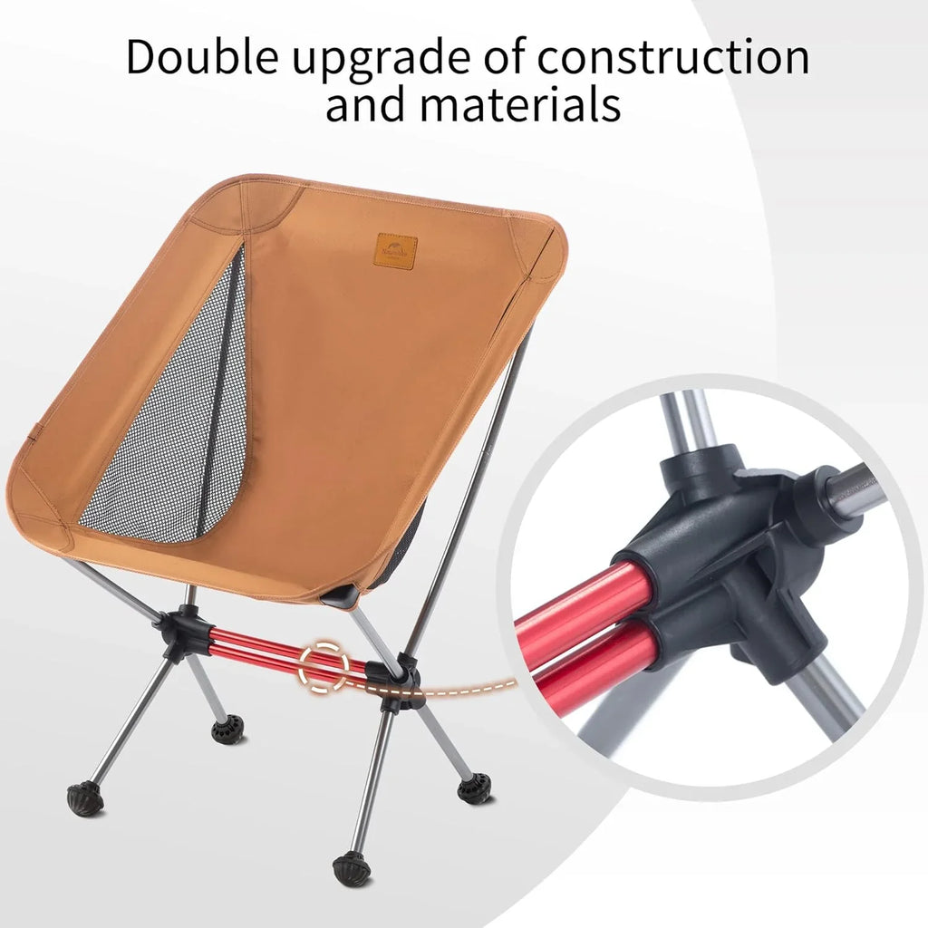 Chaise de camping ultralégère 2,12 lb Chaise de randonnée portable Chaise de randonnée pliante