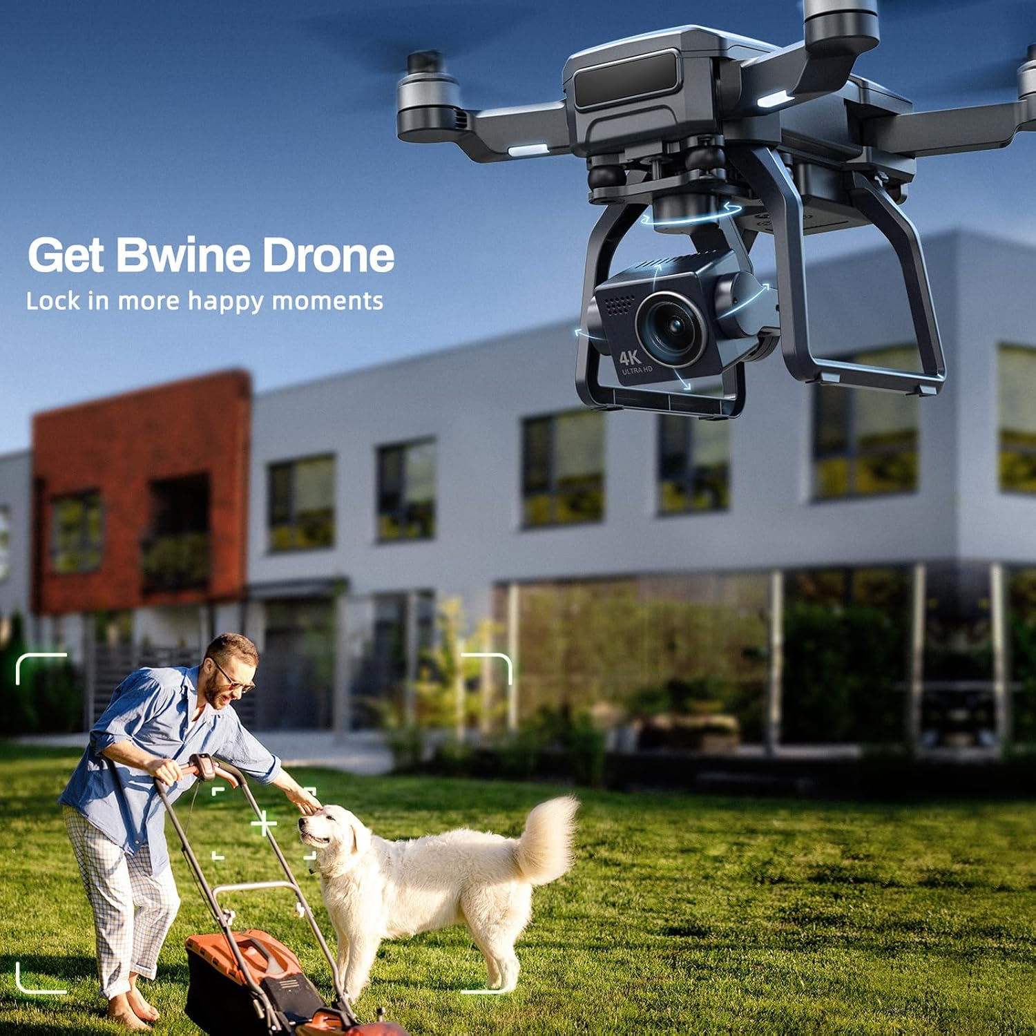 Drone de caméra spécifique pour adultes avec photographie aérienne 4K UHD, cardan 3 axes et contrôle à 10 000 pieds