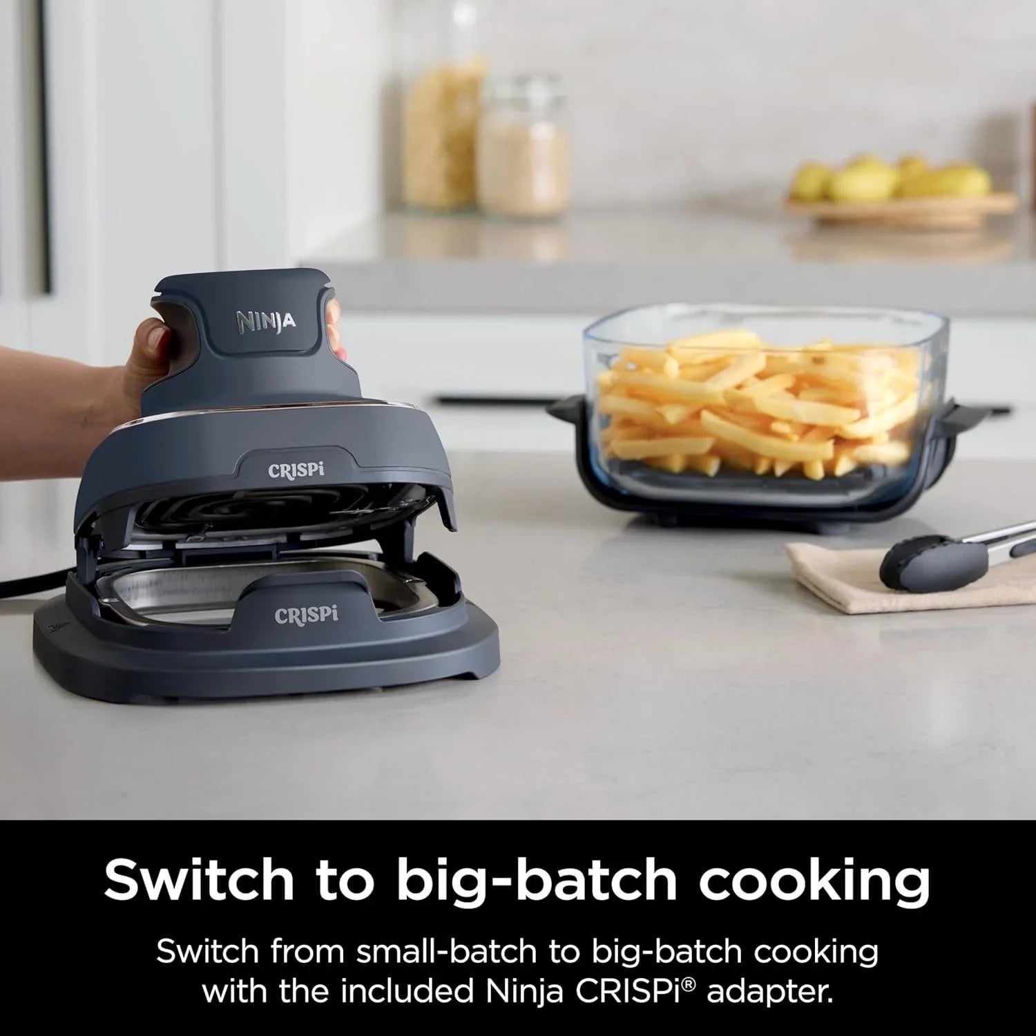 Ninja Crispi Friteuse à air portative en verre 4-en-1