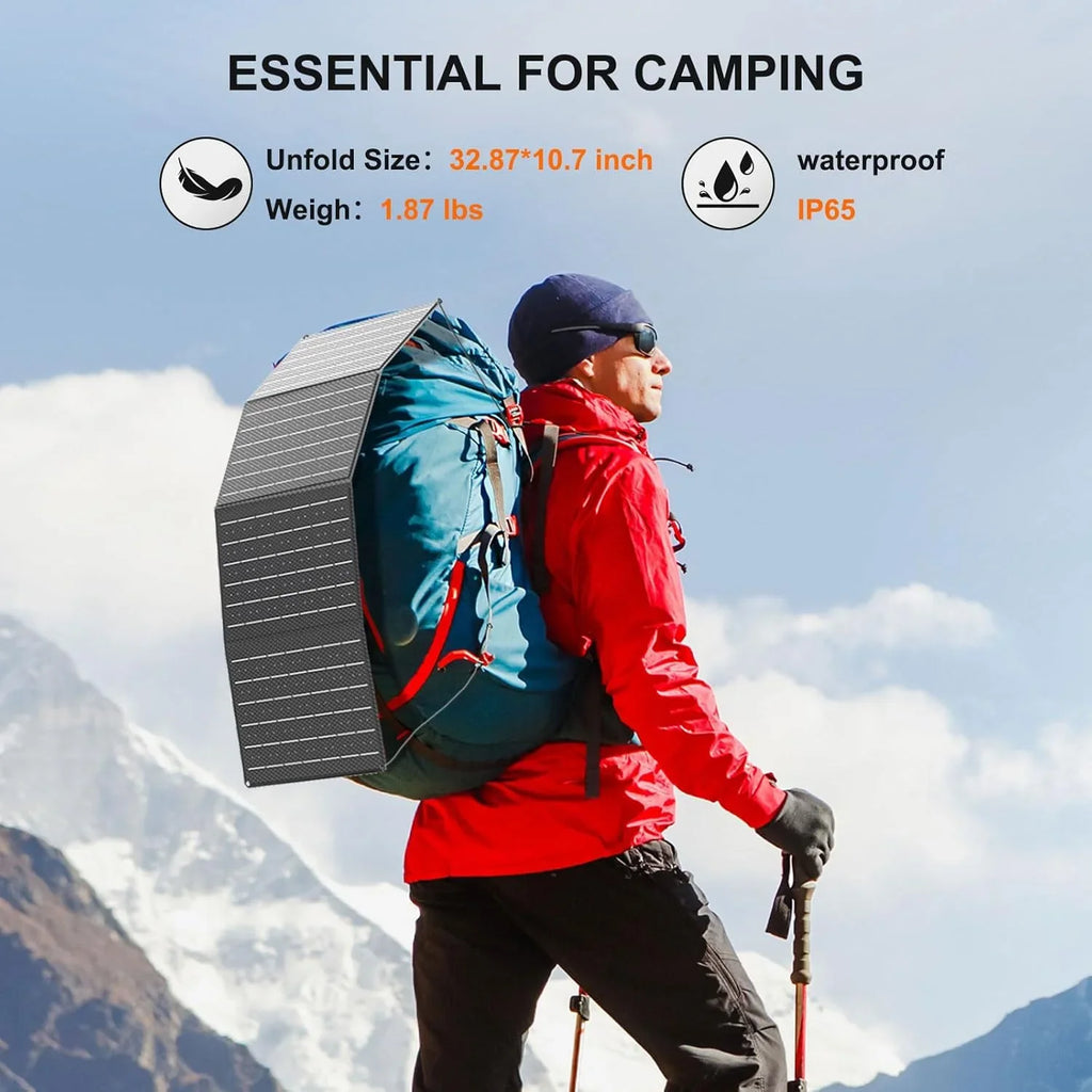 Centrale électrique portable 88 Wh, générateur solaire au lithium pour camping, charge rapide avec prise secteur, batterie externe de 120 W de pointe