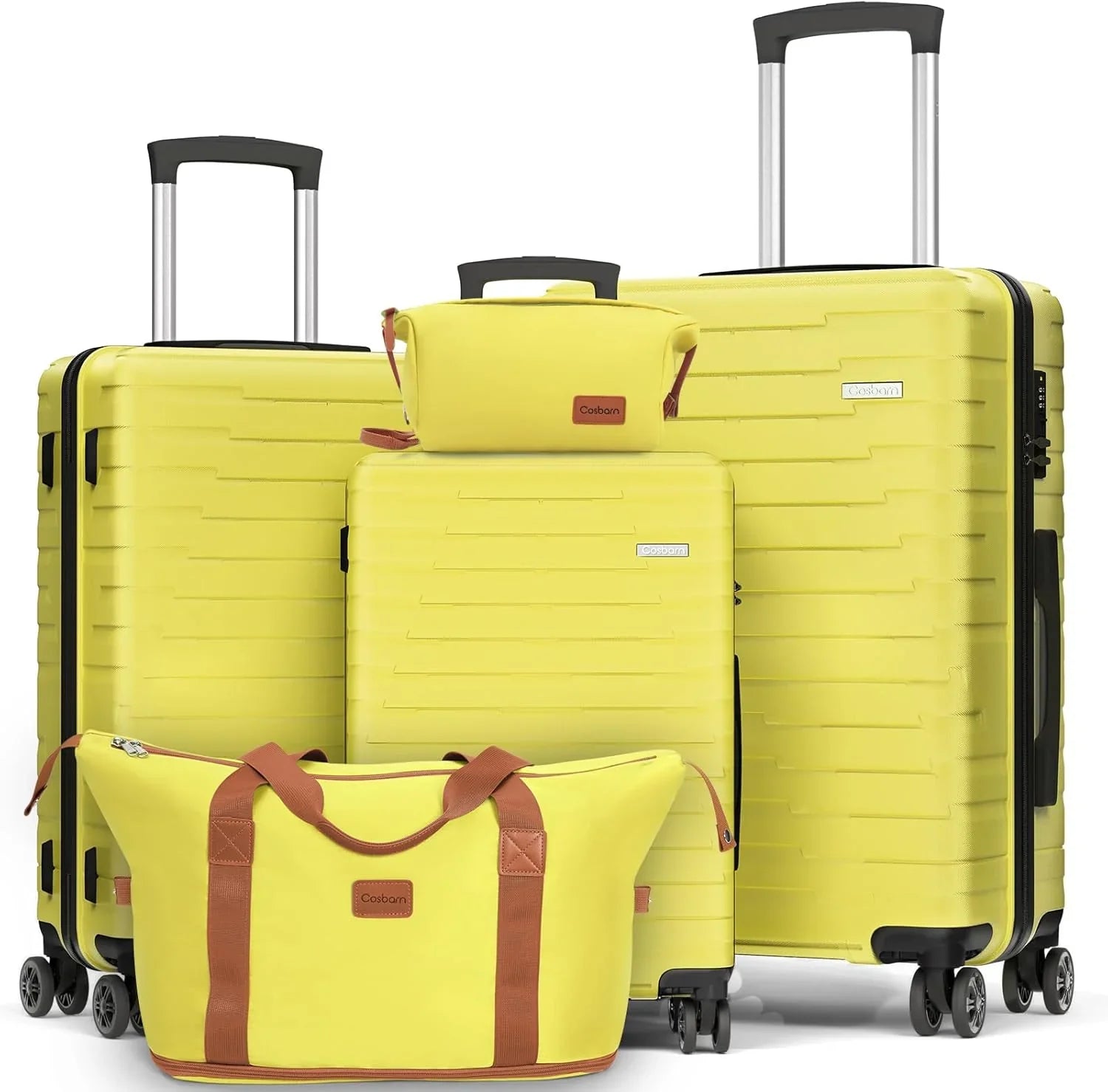 Ensemble de 5 bagages à roulettes, valise rigide en ABS avec roulettes pivotantes
