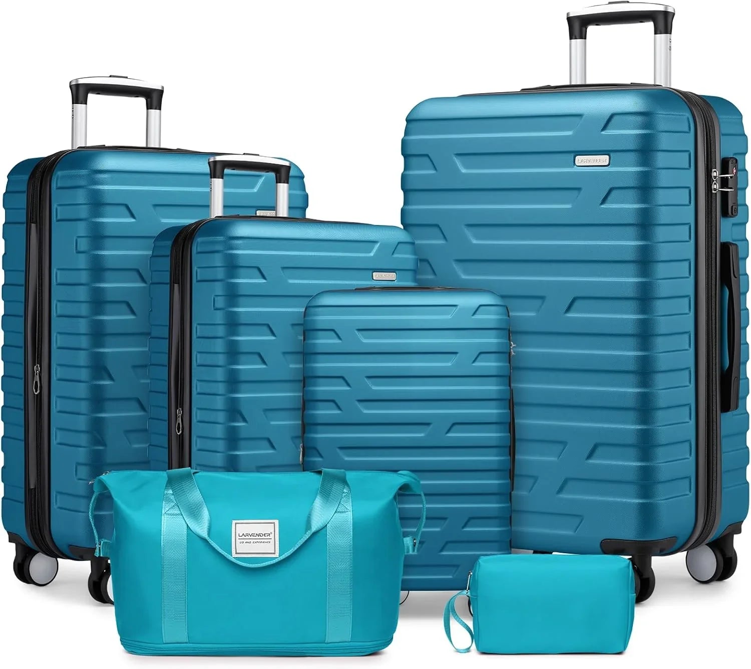 Ensemble de bagages à main légers et extensibles à coque rigide de 6 pièces