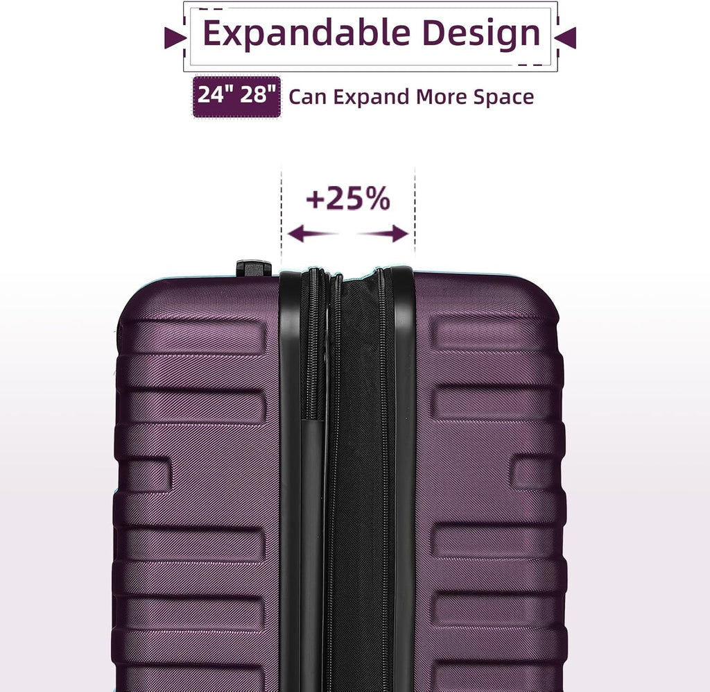 Ensemble de bagages à main légers et extensibles à coque rigide de 6 pièces